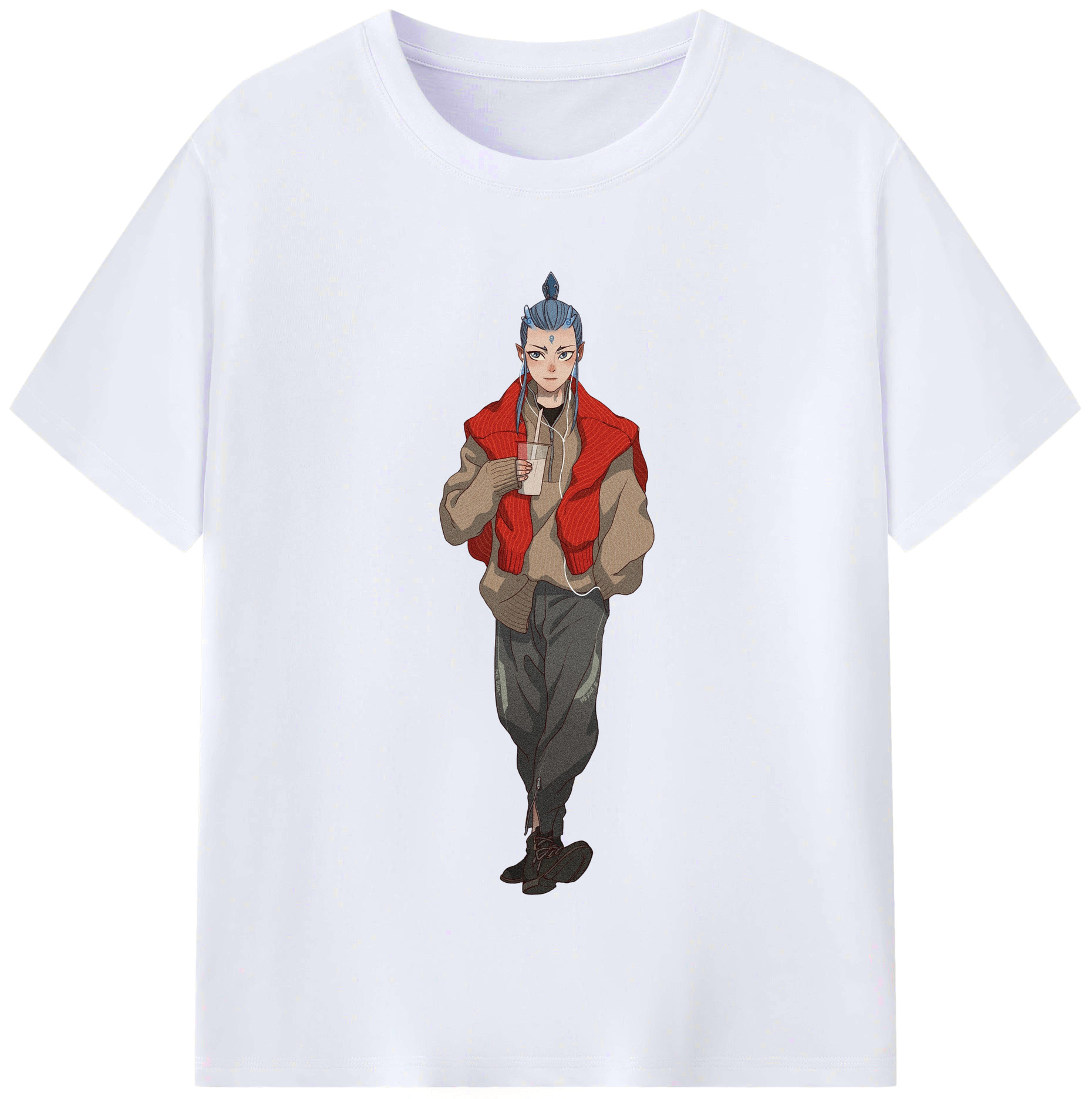 （画像用） Ne Zha 2 ナタ 魔童の大暴れ レディースカジュアルプリントTシャツ（綿100％）