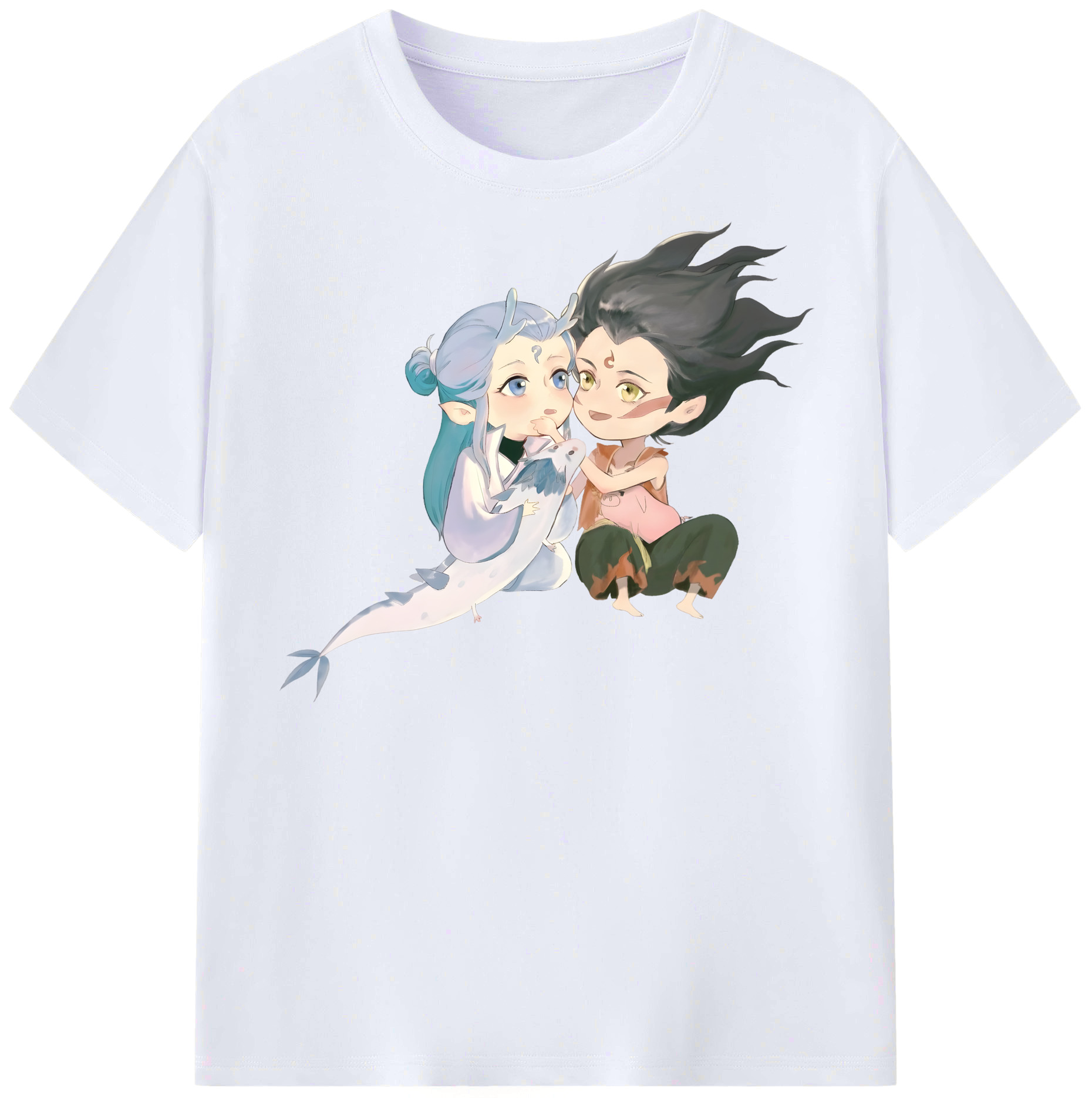 （画像用） Ne Zha 2 ナタ 魔童の大暴れ レディースカジュアルプリントTシャツ（綿100％）