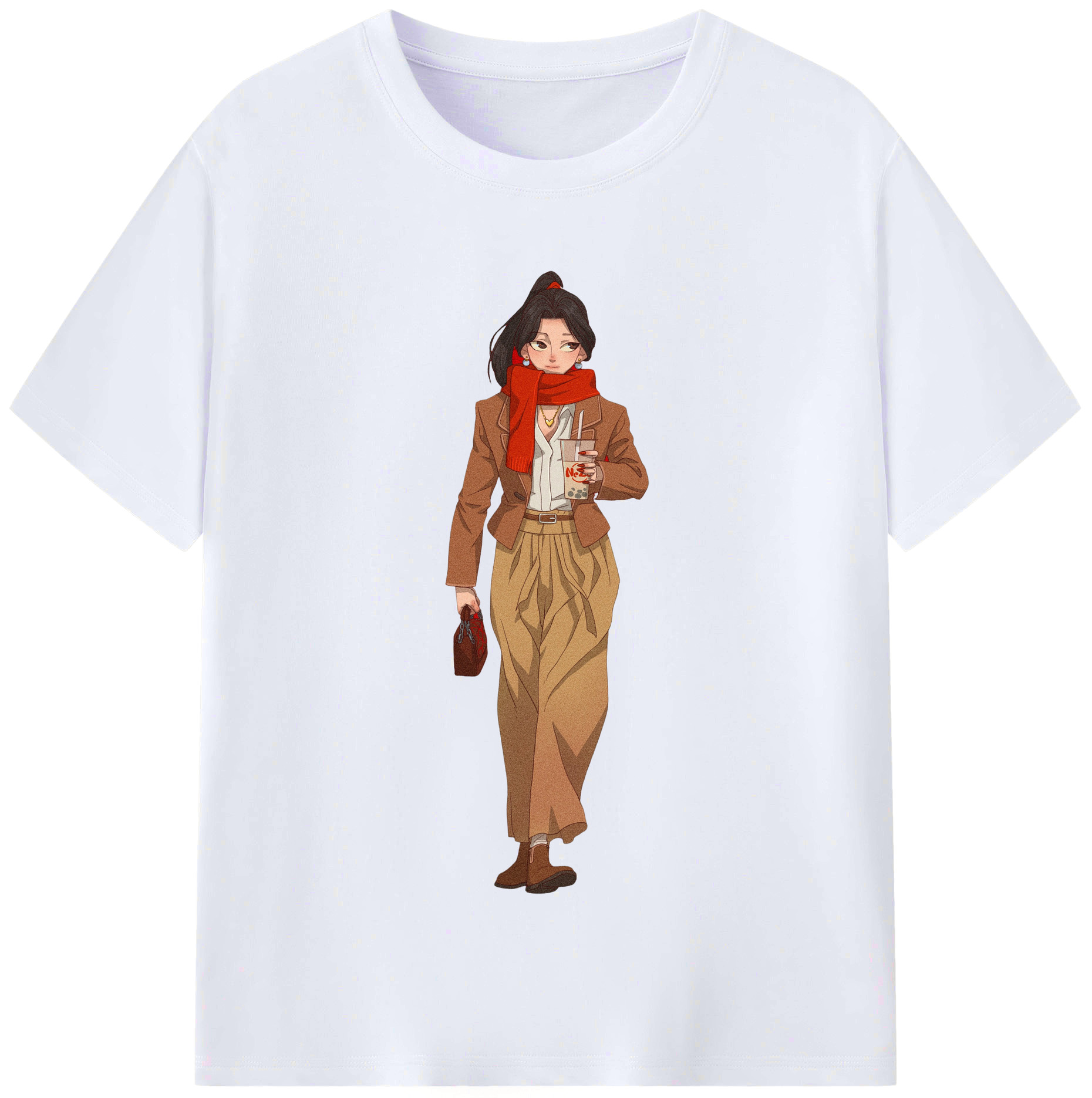 （画像用） Ne Zha 2 ナタ 魔童の大暴れ レディースカジュアルプリントTシャツ（綿100％）
