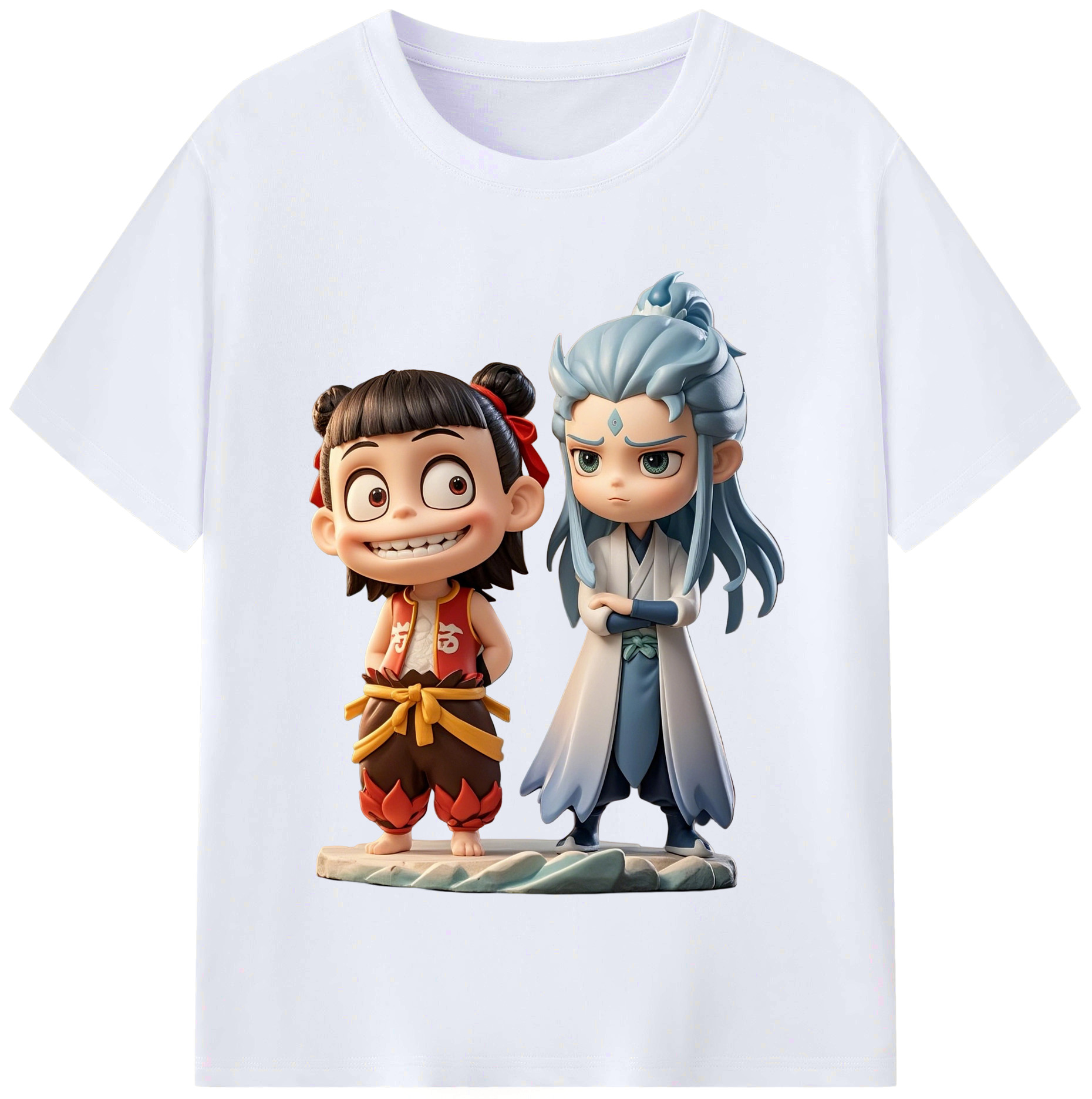 （画像用） Ne Zha 2 ナタ 魔童の大暴れ レディースカジュアルプリントTシャツ（綿100％）
