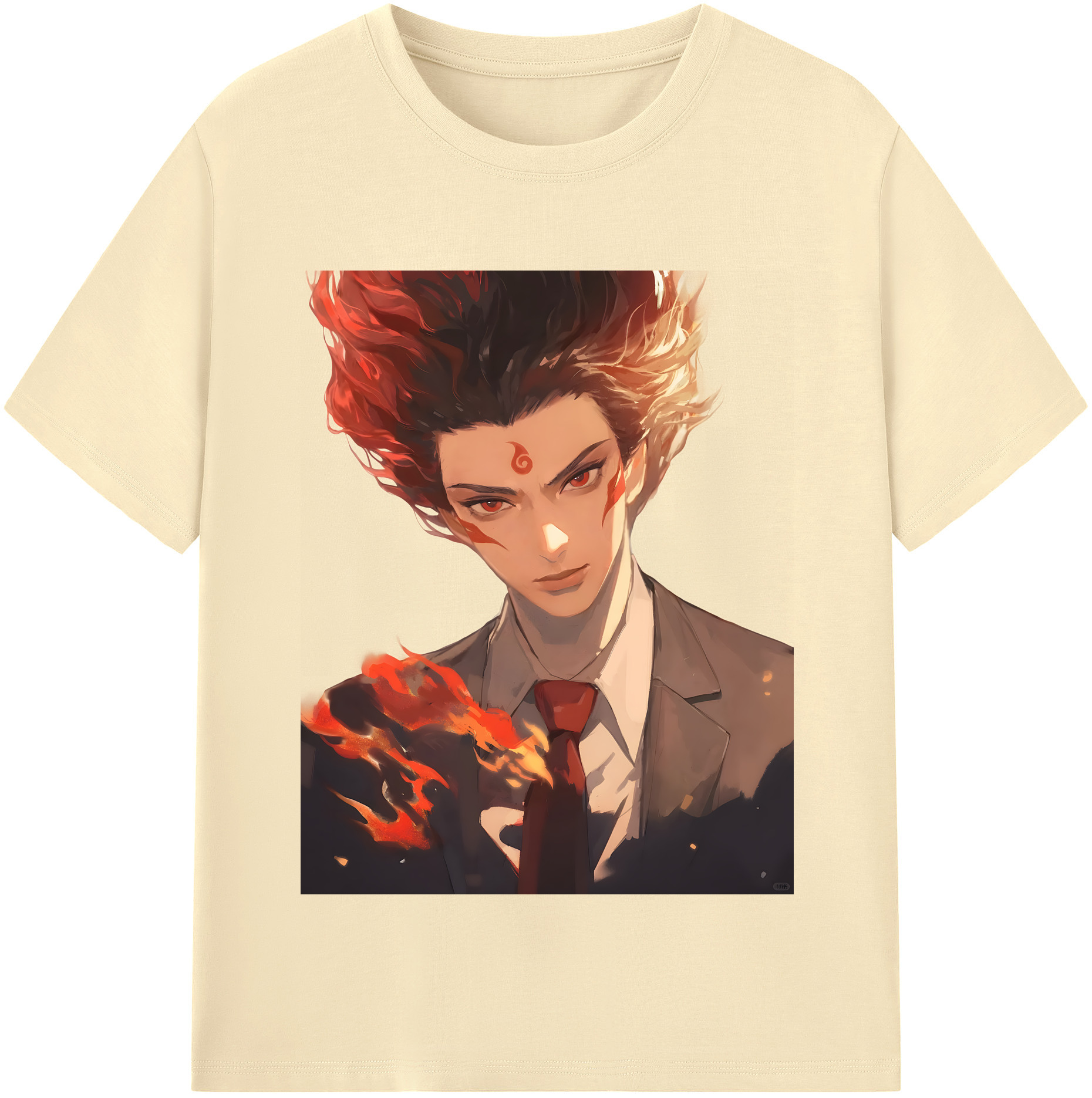 （画像用） Ne Zha 2 ナタ 魔童の大暴れ 綿100％半袖Tシャツ（フロントプリント）