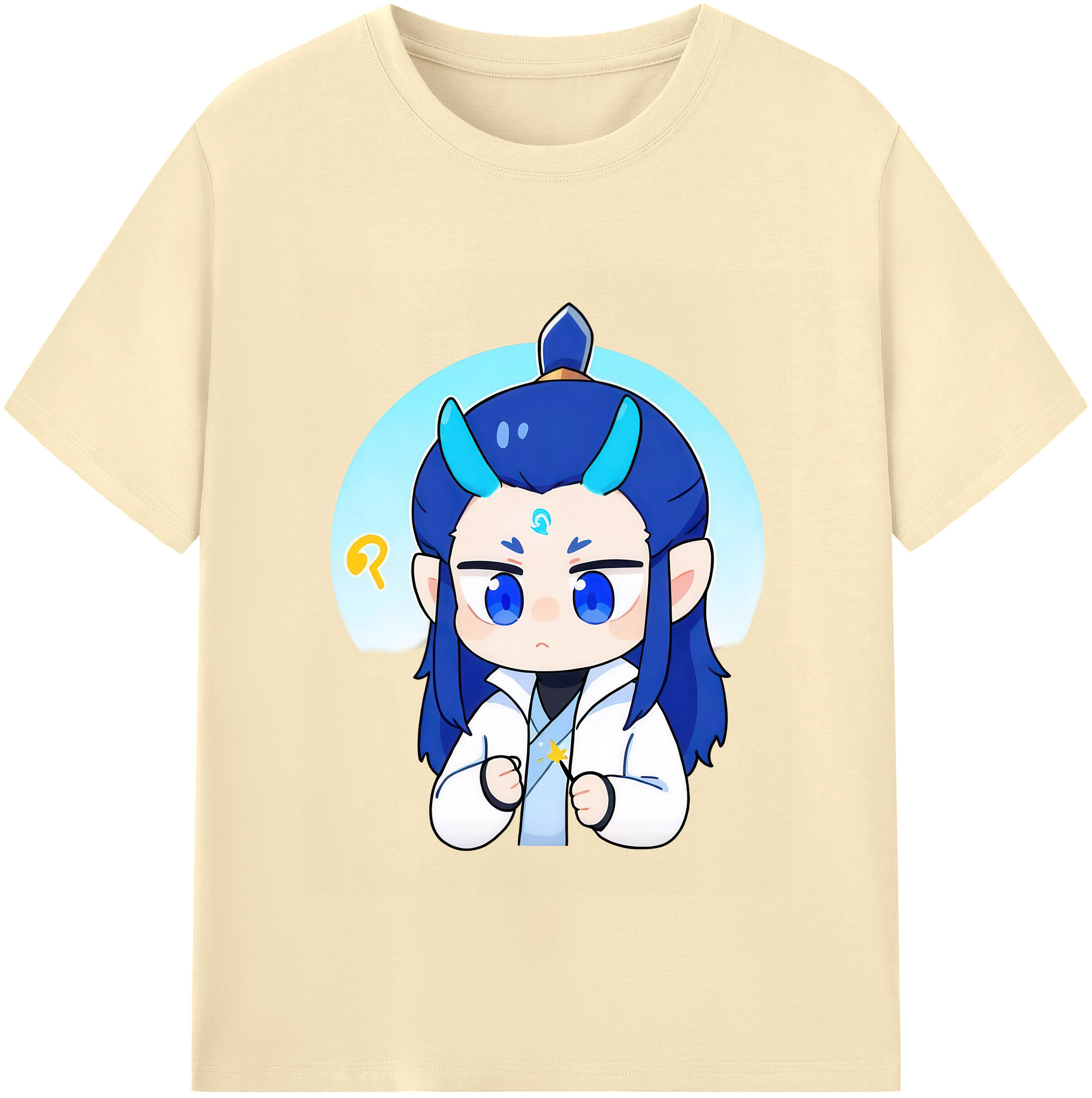 （画像用） Ne Zha 2 ナタ 魔童の大暴れ 綿100％半袖Tシャツ（フロントプリント）
