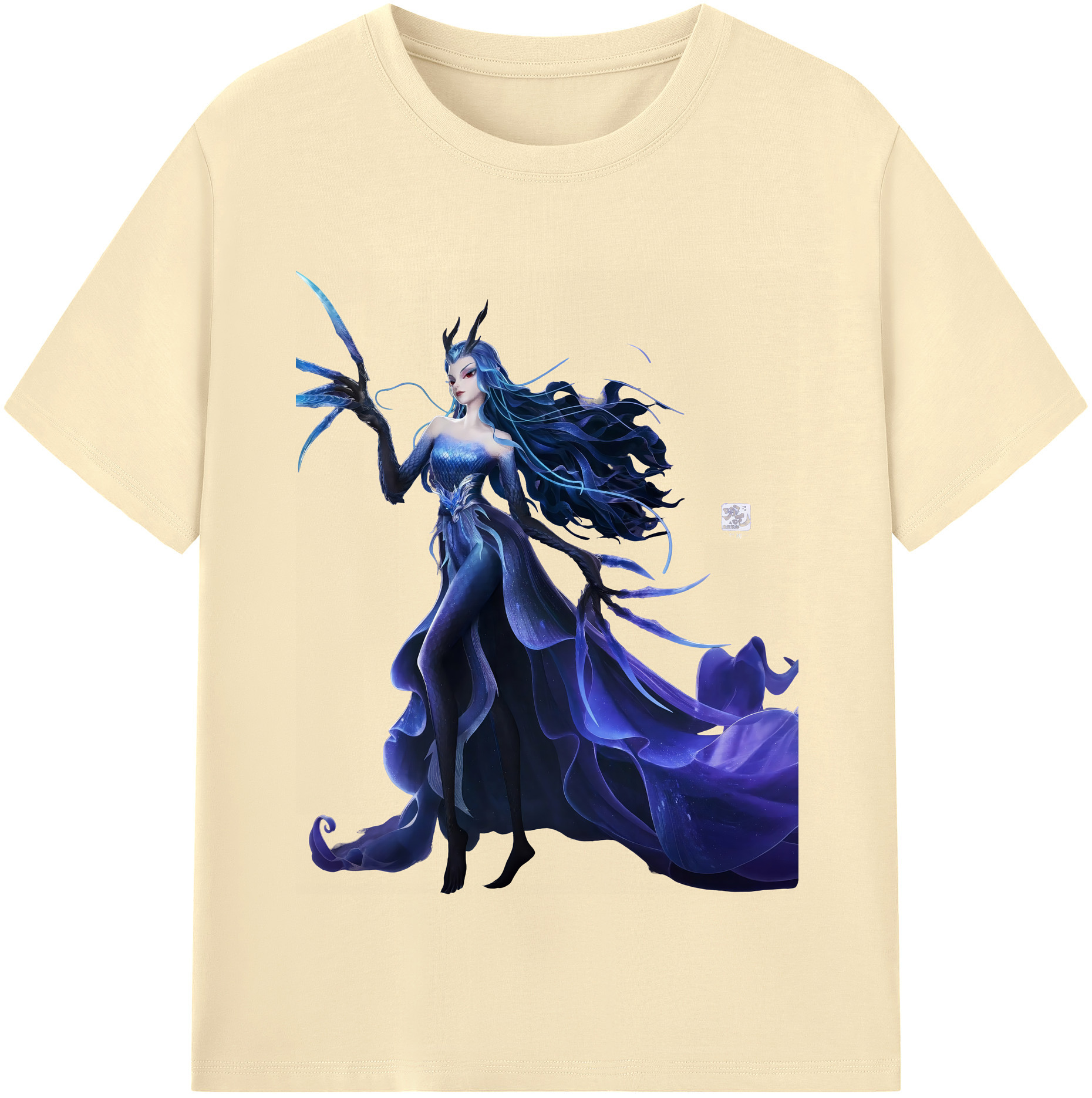 （画像用） Ne Zha 2 ナタ 魔童の大暴れ 綿100％半袖Tシャツ（フロントプリント）