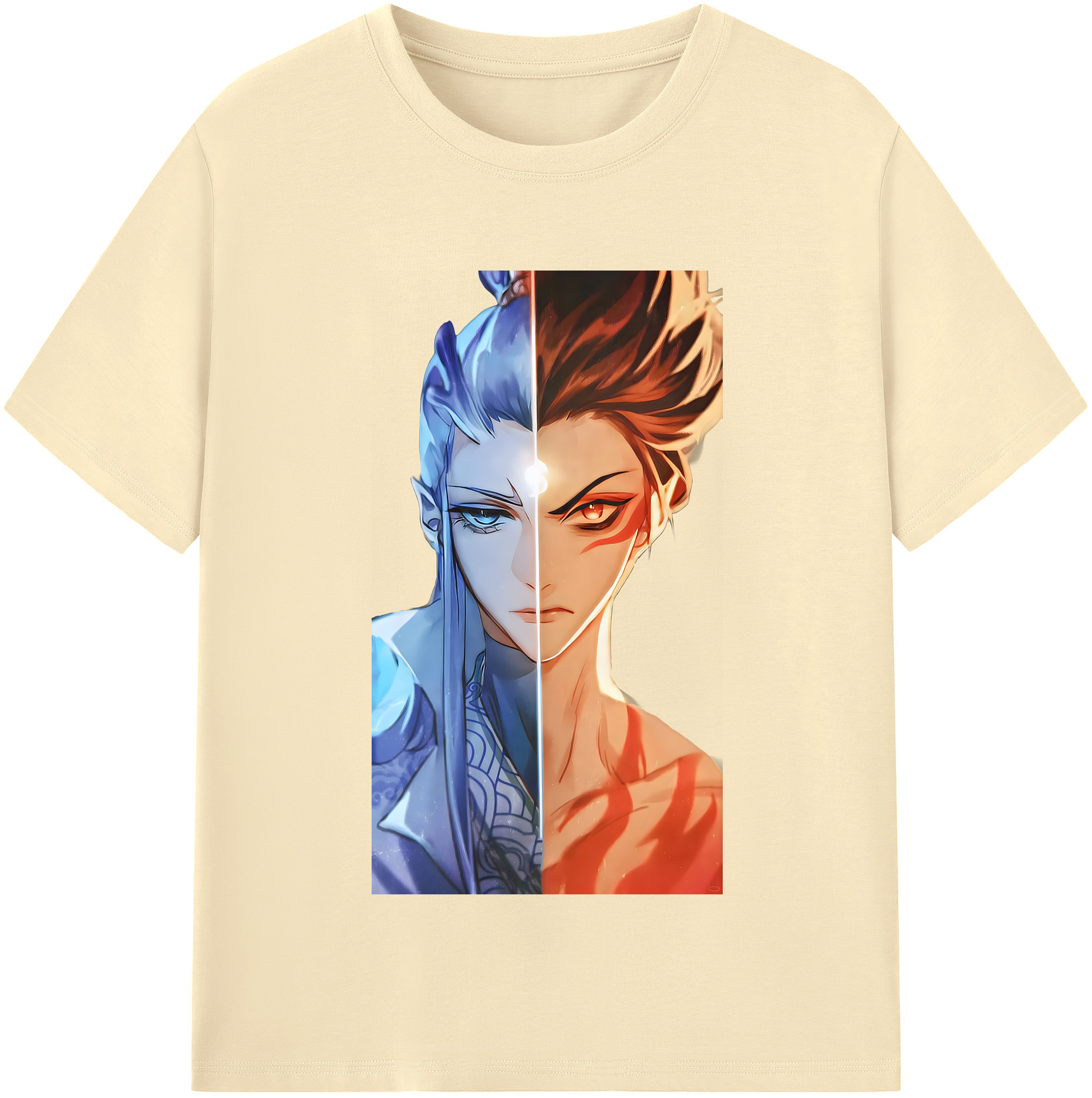 （画像用） Ne Zha 2 ナタ 魔童の大暴れ 綿100％半袖Tシャツ（フロントプリント）