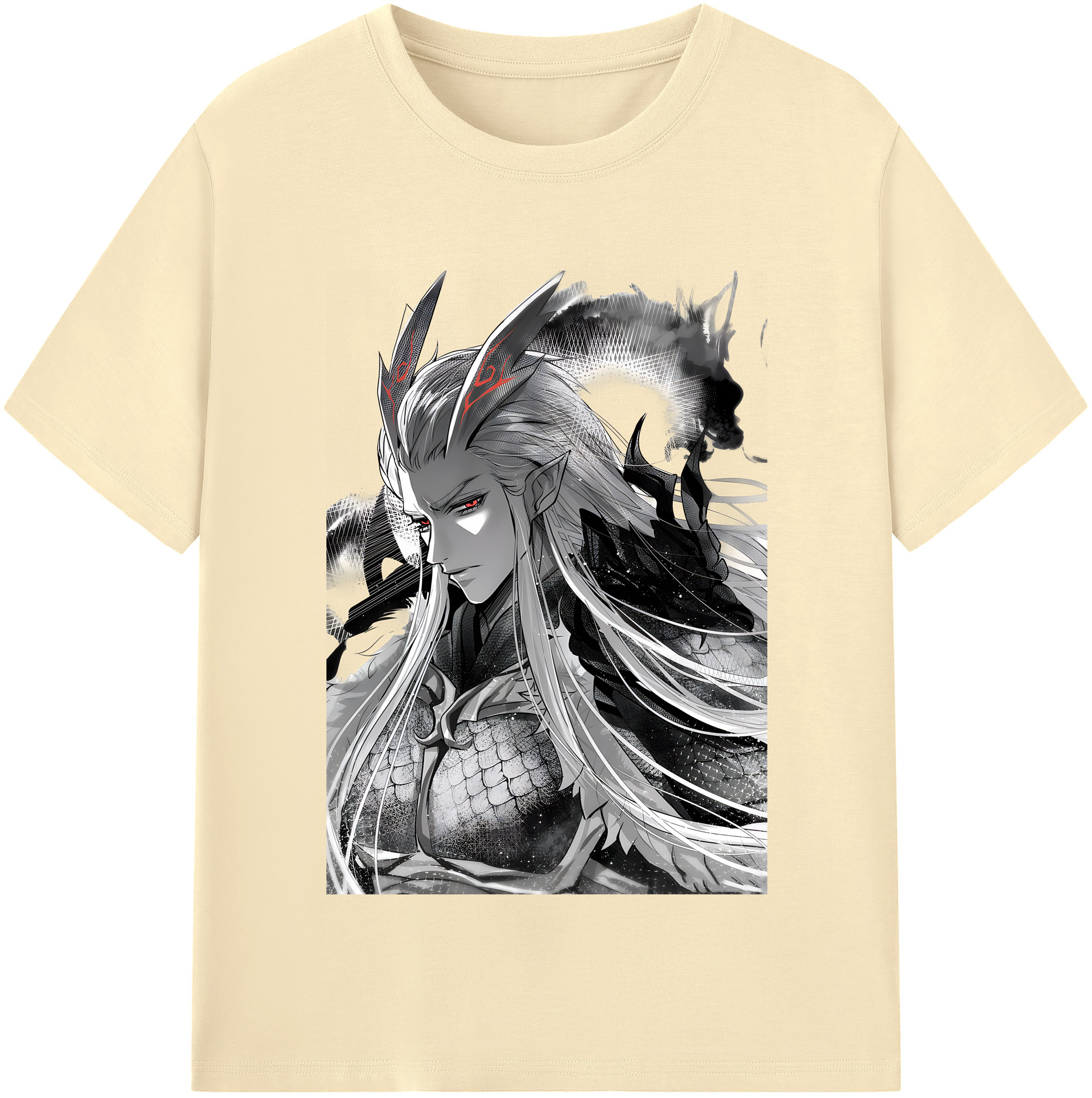（画像用） Ne Zha 2 ナタ 魔童の大暴れ 綿100％半袖Tシャツ（フロントプリント）