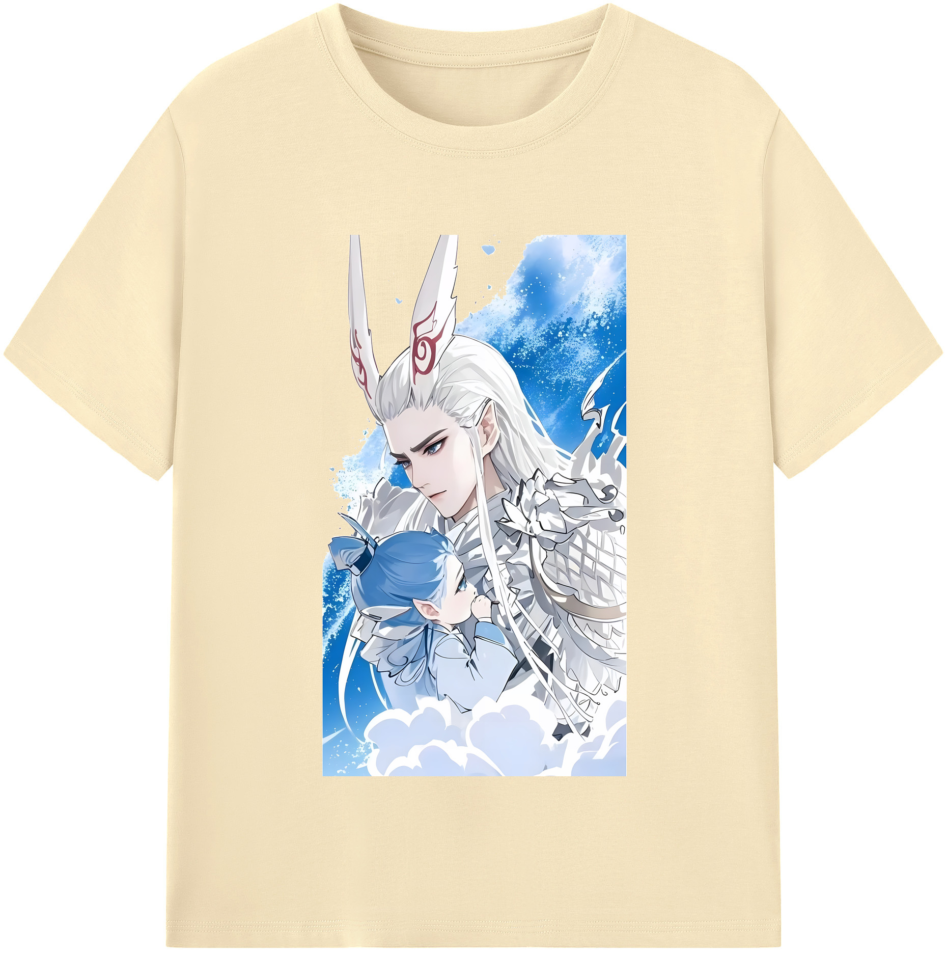 （画像用） Ne Zha 2 ナタ 魔童の大暴れ 綿100％半袖Tシャツ（フロントプリント）