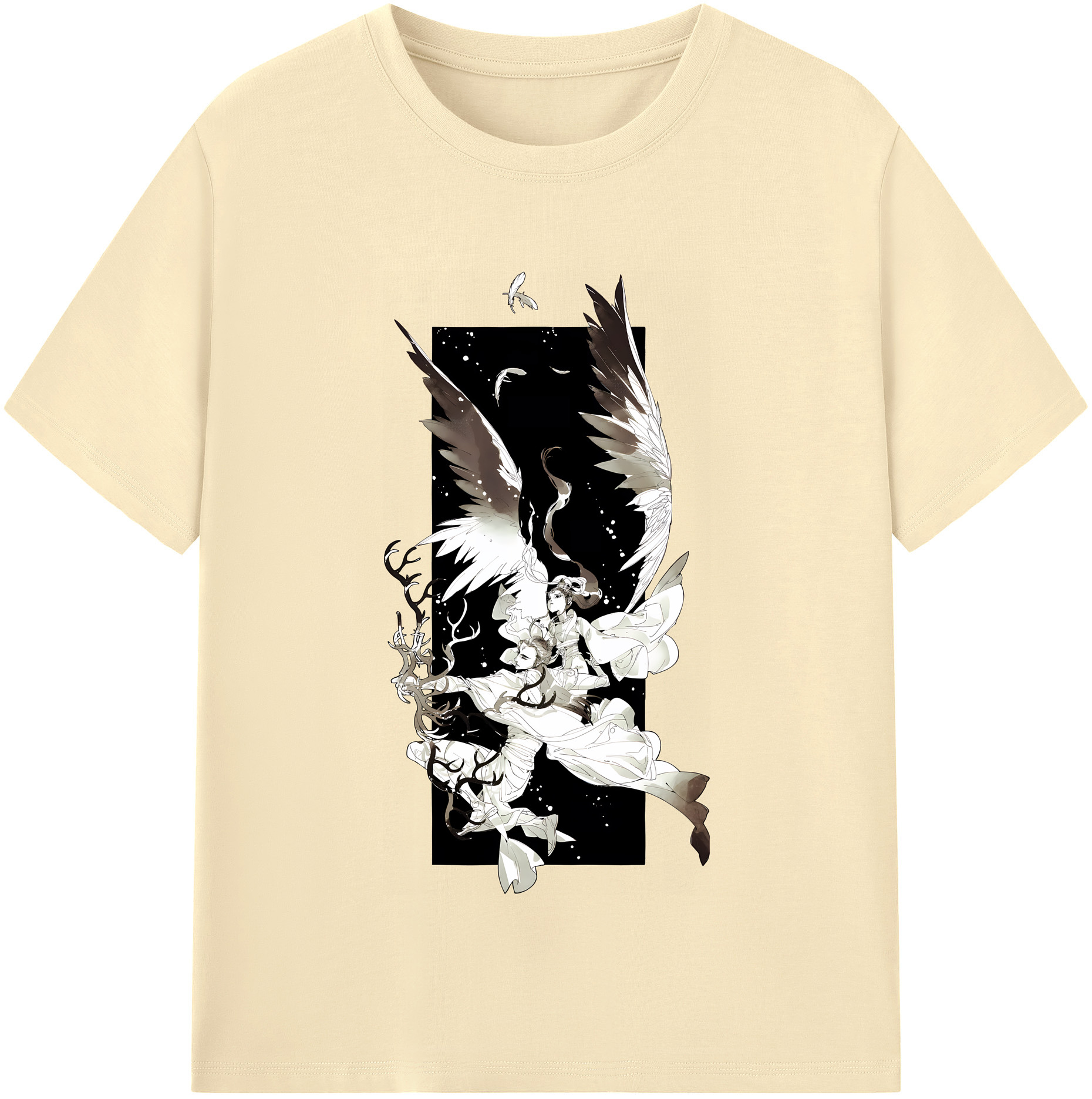 （画像用） Ne Zha 2 ナタ 魔童の大暴れ 綿100％半袖Tシャツ（フロントプリント）