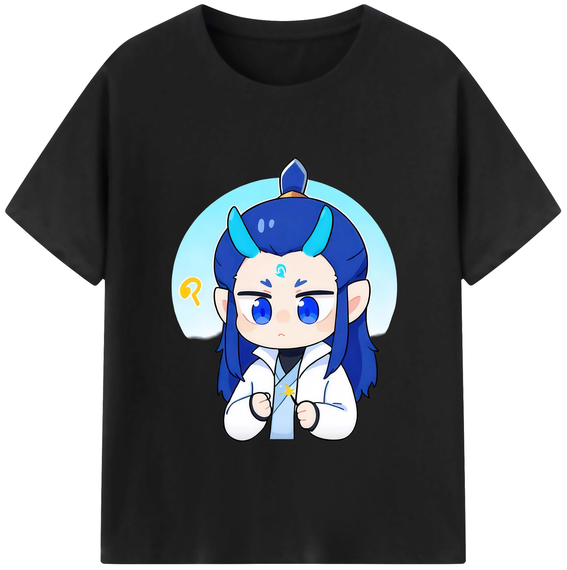 （画像用） Ne Zha 2 ナタ 魔童の大暴れ 綿100％半袖Tシャツ（フロントプリント）