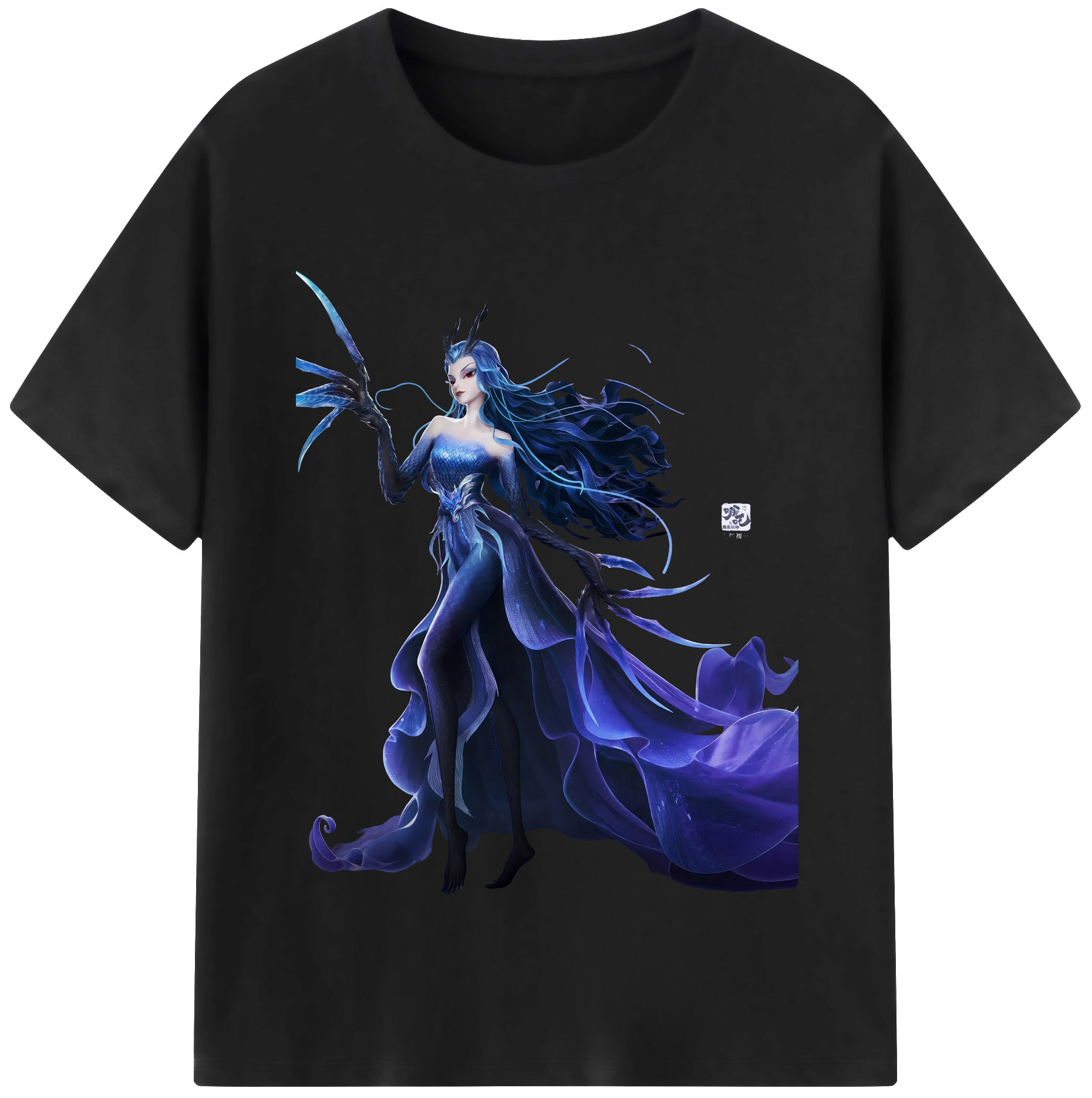 （画像用） Ne Zha 2 ナタ 魔童の大暴れ 綿100％半袖Tシャツ（フロントプリント）