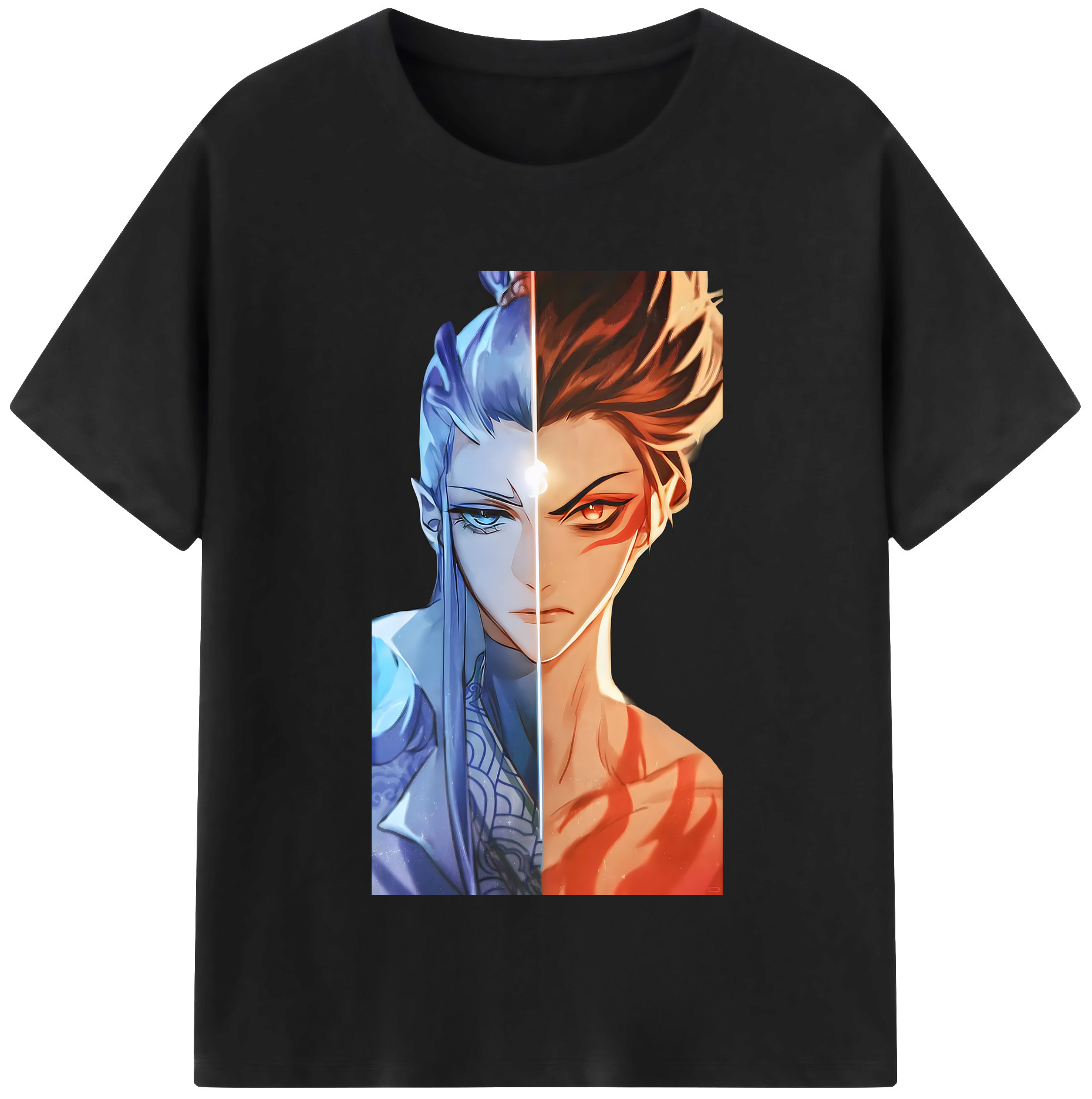 （画像用） Ne Zha 2 ナタ 魔童の大暴れ 綿100％半袖Tシャツ（フロントプリント）