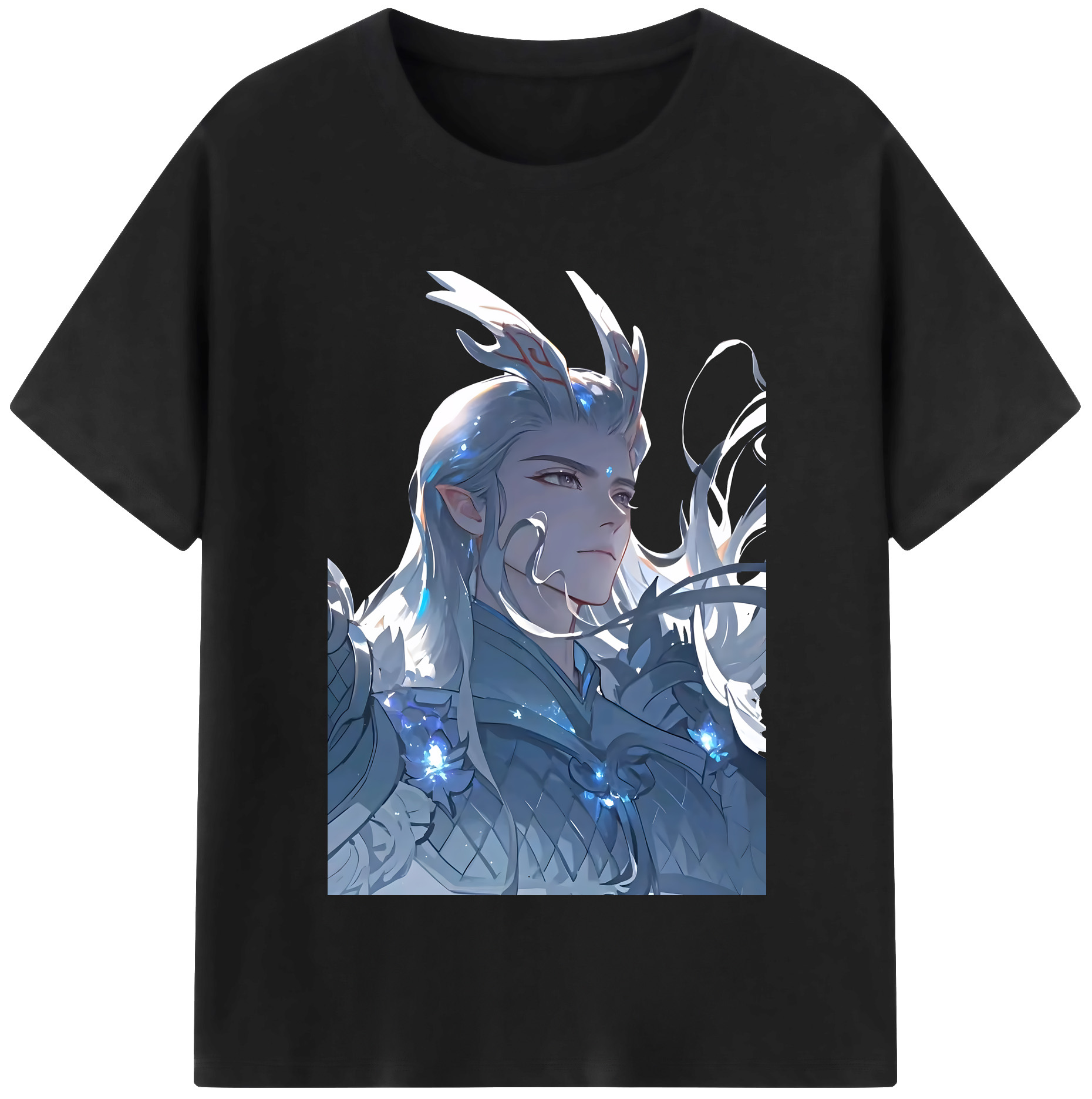 （画像用） Ne Zha 2 ナタ 魔童の大暴れ 綿100％半袖Tシャツ（フロントプリント）