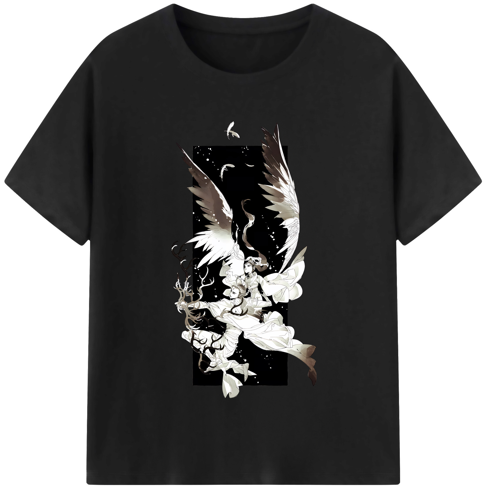 （画像用） Ne Zha 2 ナタ 魔童の大暴れ 綿100％半袖Tシャツ（フロントプリント）