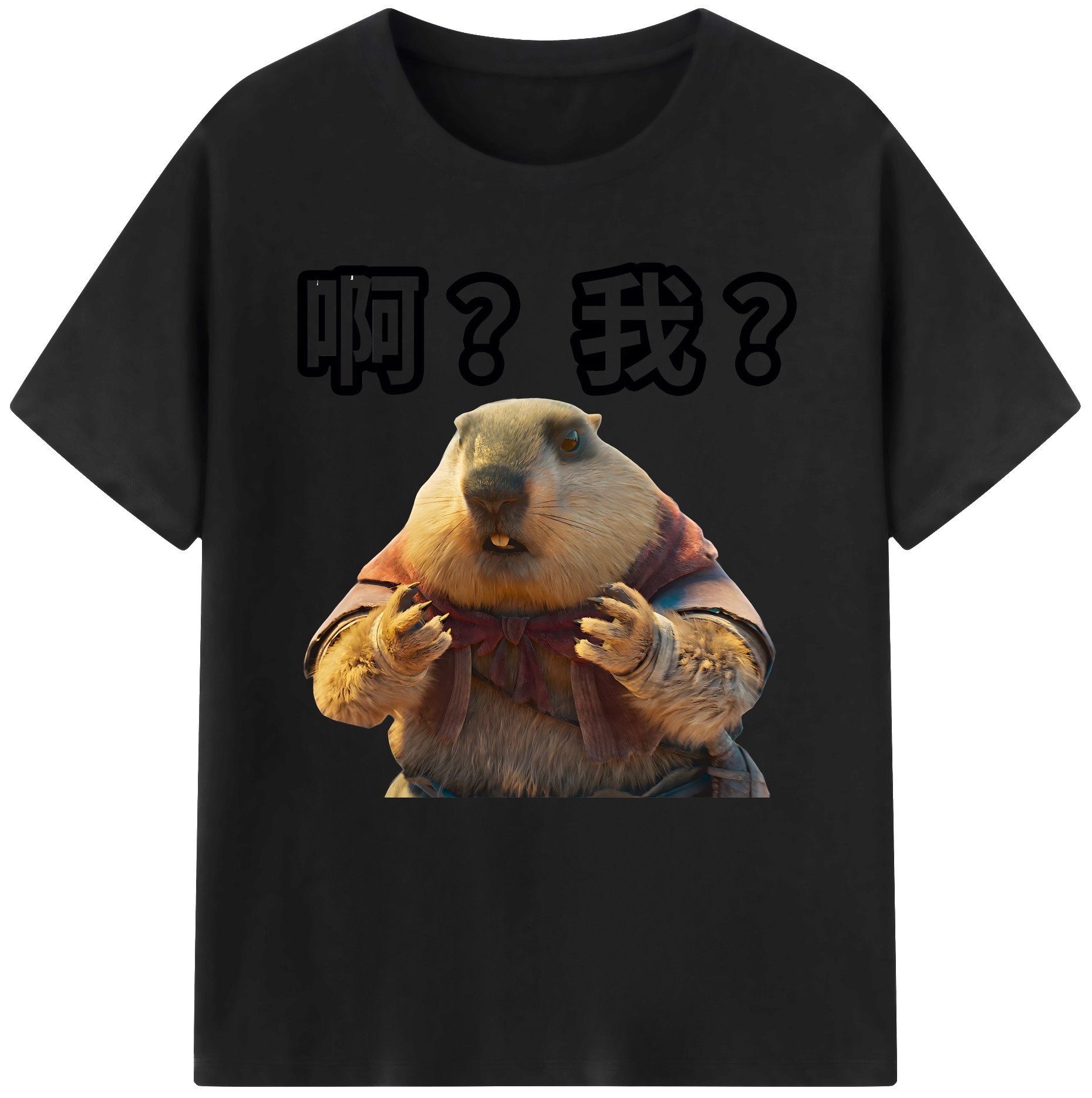 （画像用） Ne Zha 2 ナタ 魔童の大暴れ 綿100％半袖Tシャツ（フロントプリント）