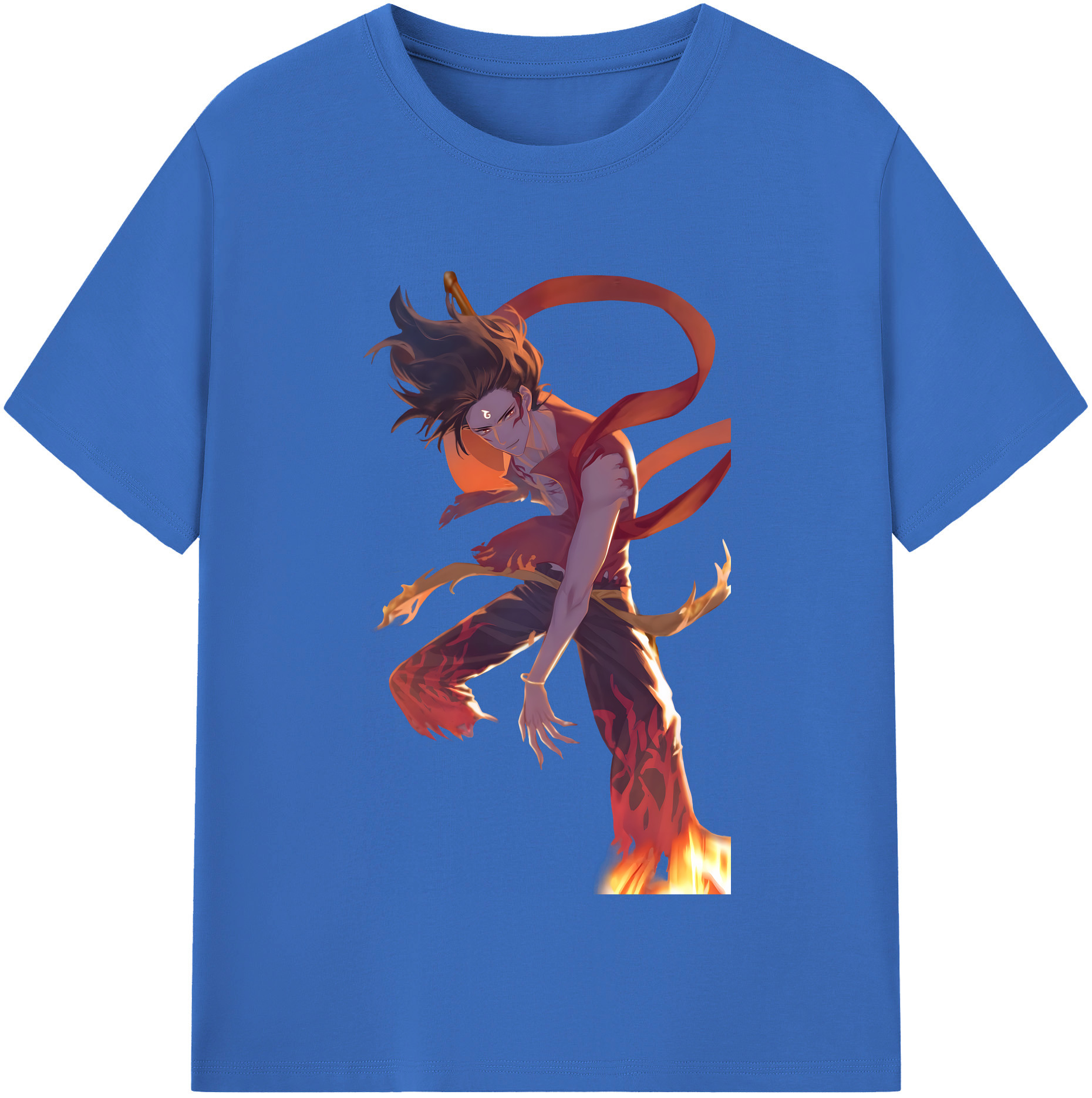 （画像用） Ne Zha 2 ナタ 魔童の大暴れ 綿100％半袖Tシャツ（フロントプリント）