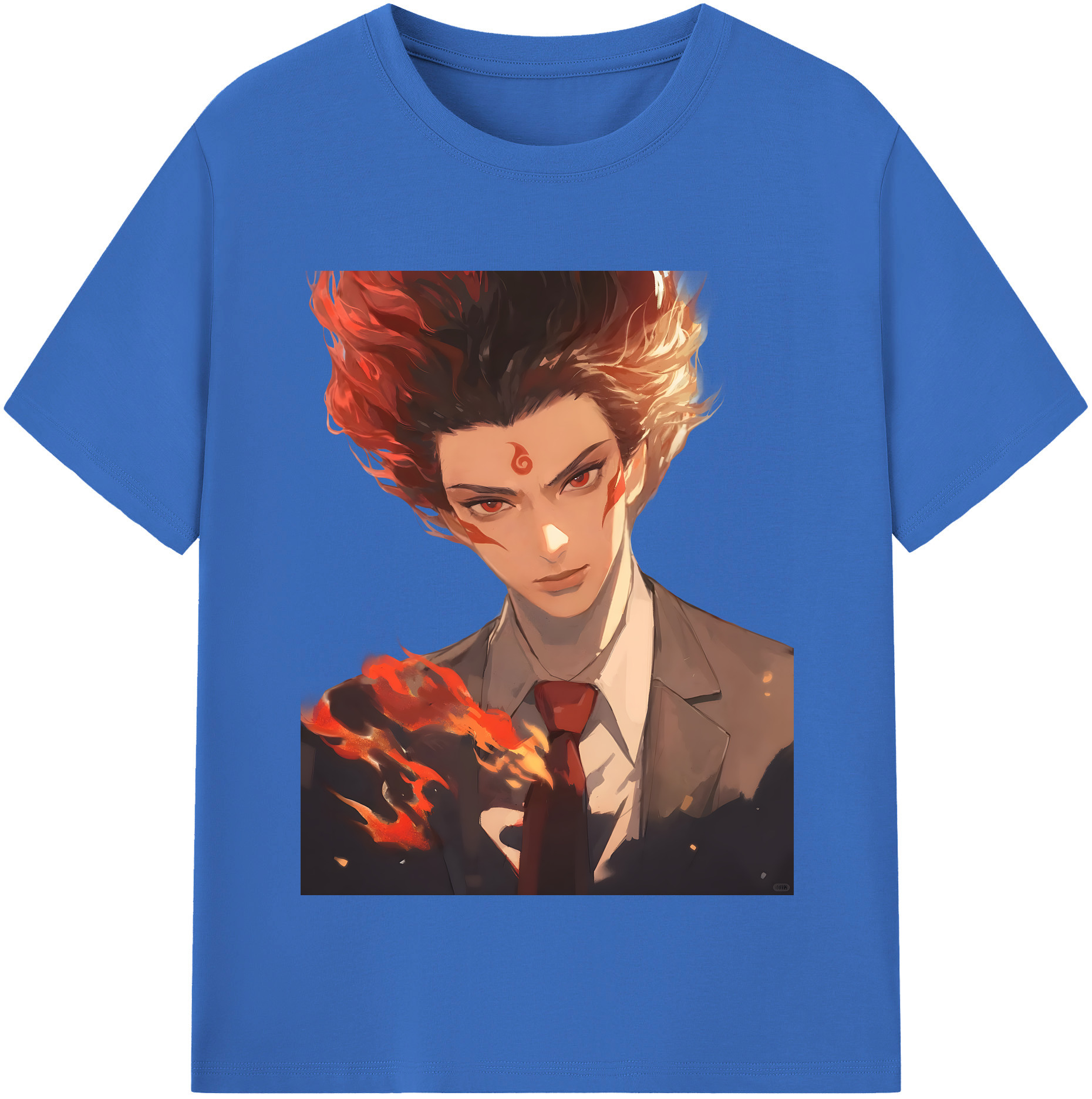 （画像用） Ne Zha 2 ナタ 魔童の大暴れ 綿100％半袖Tシャツ（フロントプリント）