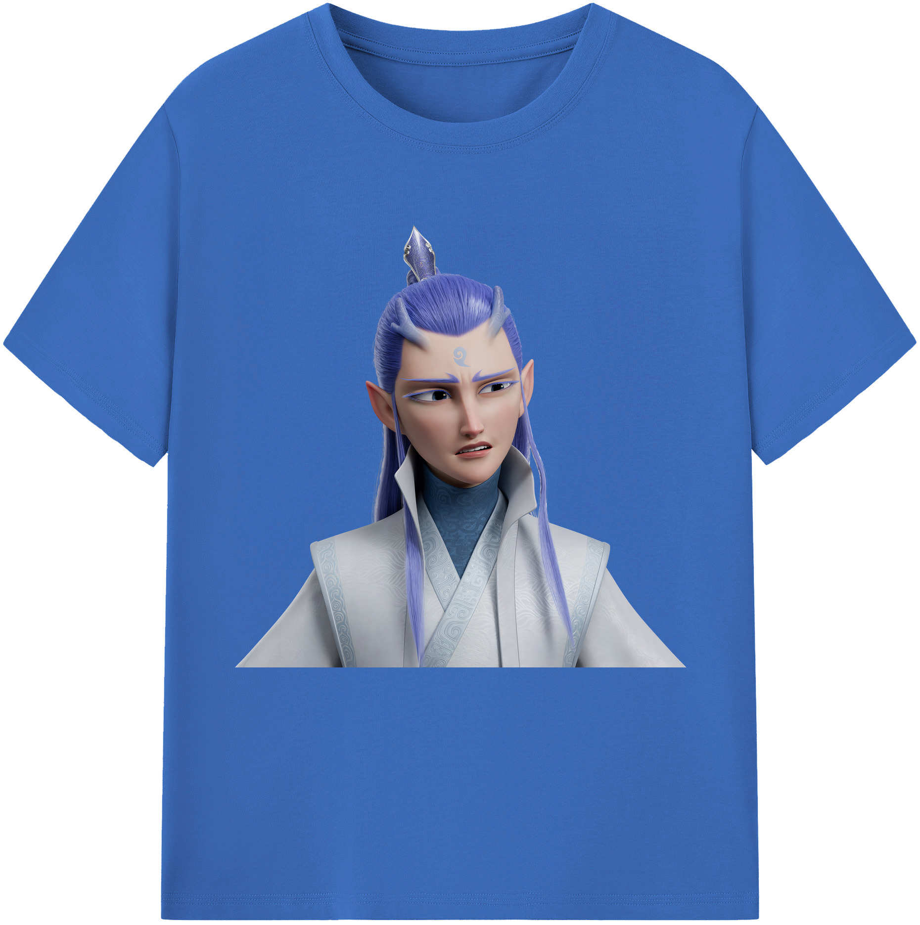 （画像用） Ne Zha 2 ナタ 魔童の大暴れ 綿100％半袖Tシャツ（フロントプリント）