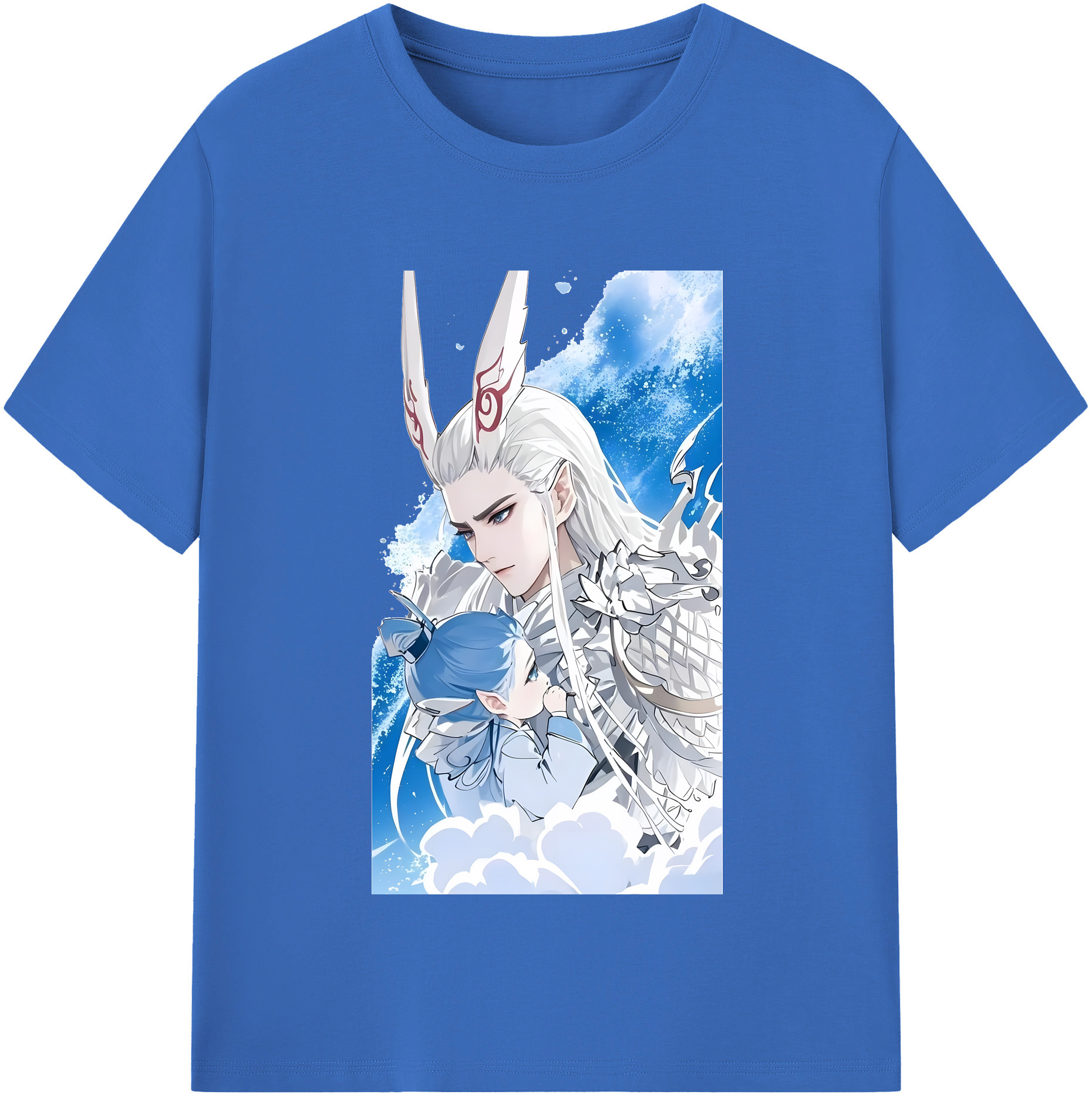 （画像用） Ne Zha 2 ナタ 魔童の大暴れ 綿100％半袖Tシャツ（フロントプリント）