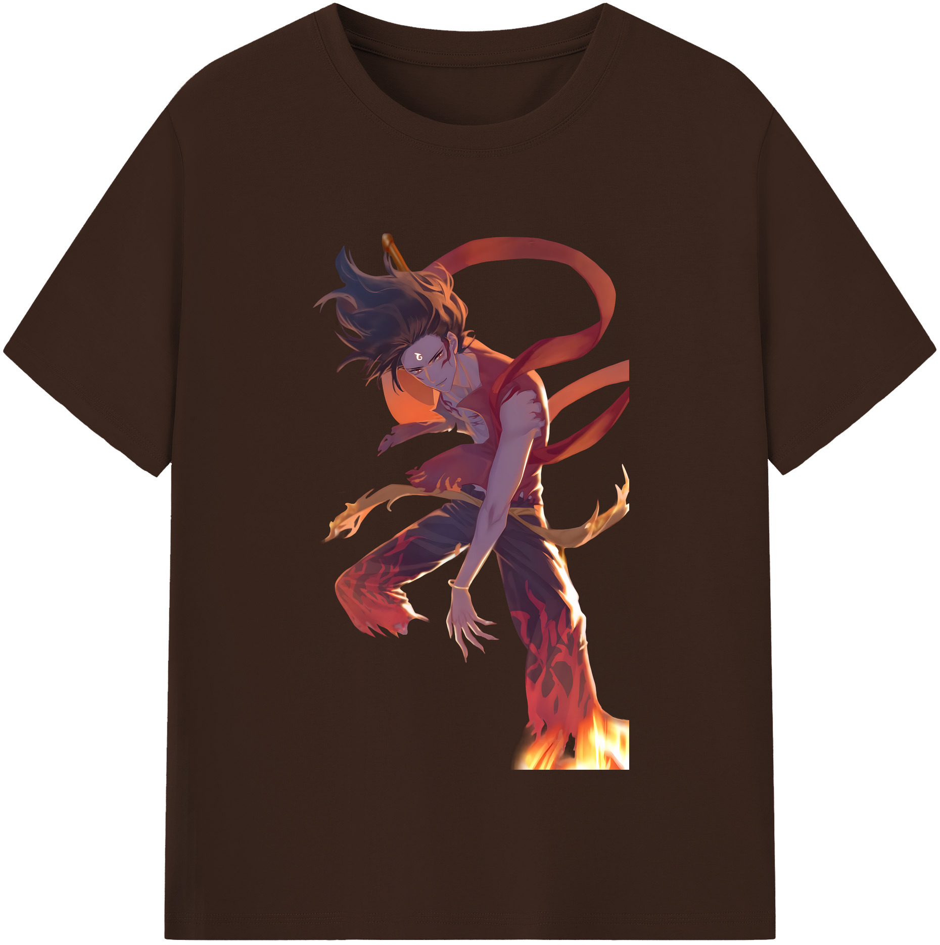 （画像用） Ne Zha 2 ナタ 魔童の大暴れ 綿100％半袖Tシャツ（フロントプリント）