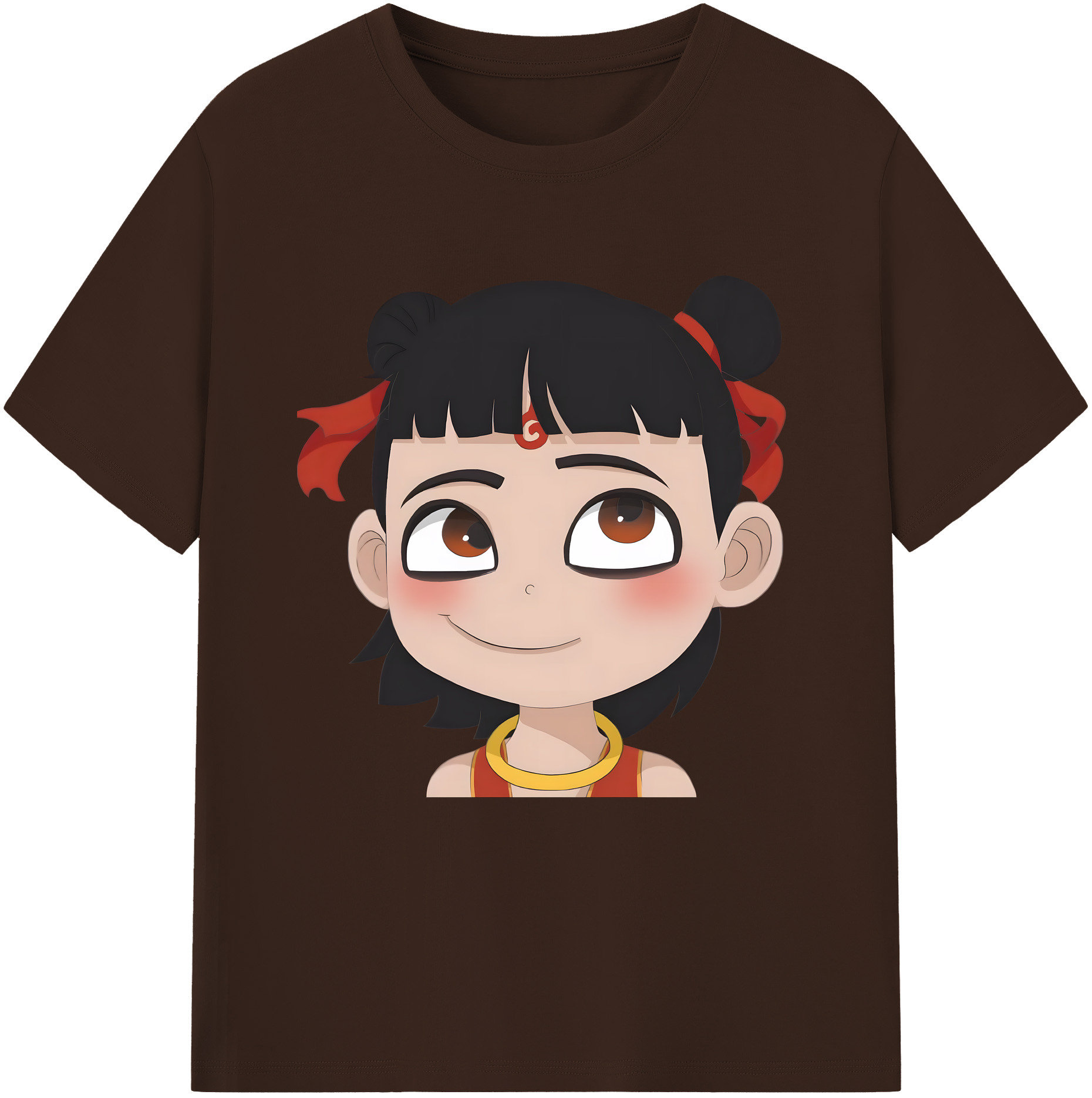 （画像用） Ne Zha 2 ナタ 魔童の大暴れ 綿100％半袖Tシャツ（フロントプリント）