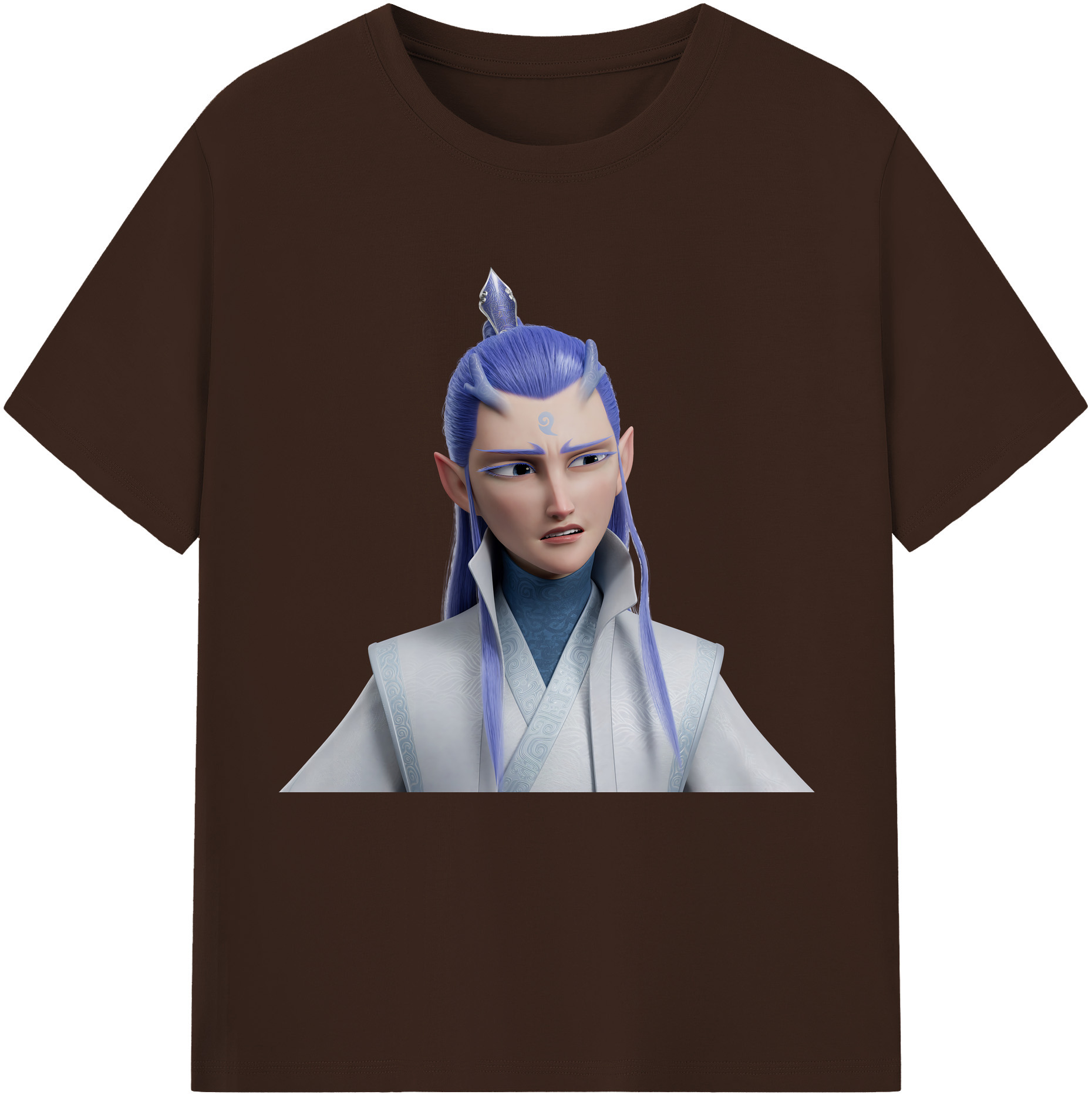 （画像用） Ne Zha 2 ナタ 魔童の大暴れ 綿100％半袖Tシャツ（フロントプリント）