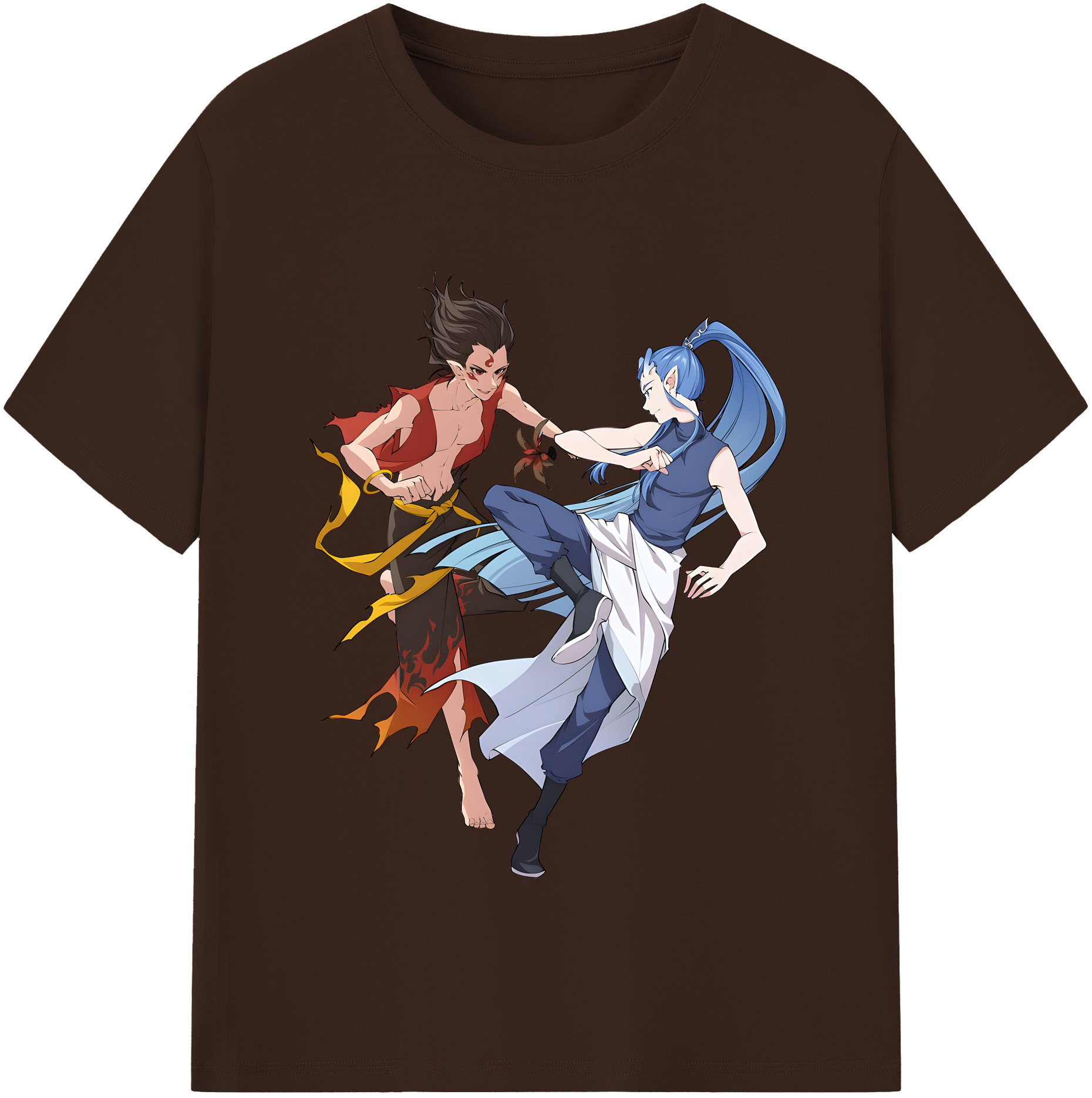 （画像用） Ne Zha 2 ナタ 魔童の大暴れ 綿100％半袖Tシャツ（フロントプリント）