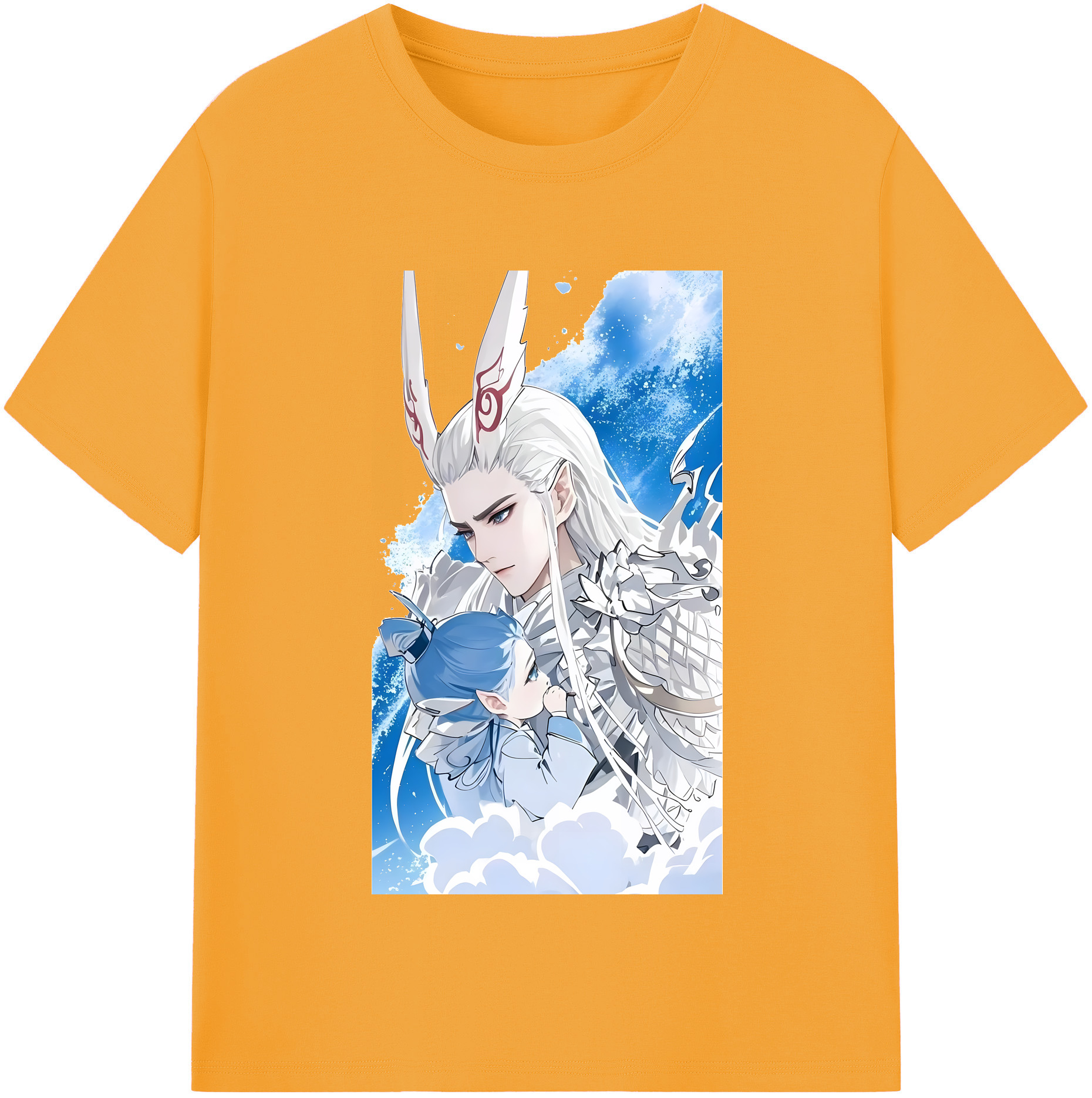 （画像用） Ne Zha 2 ナタ 魔童の大暴れ 綿100％半袖Tシャツ（フロントプリント）