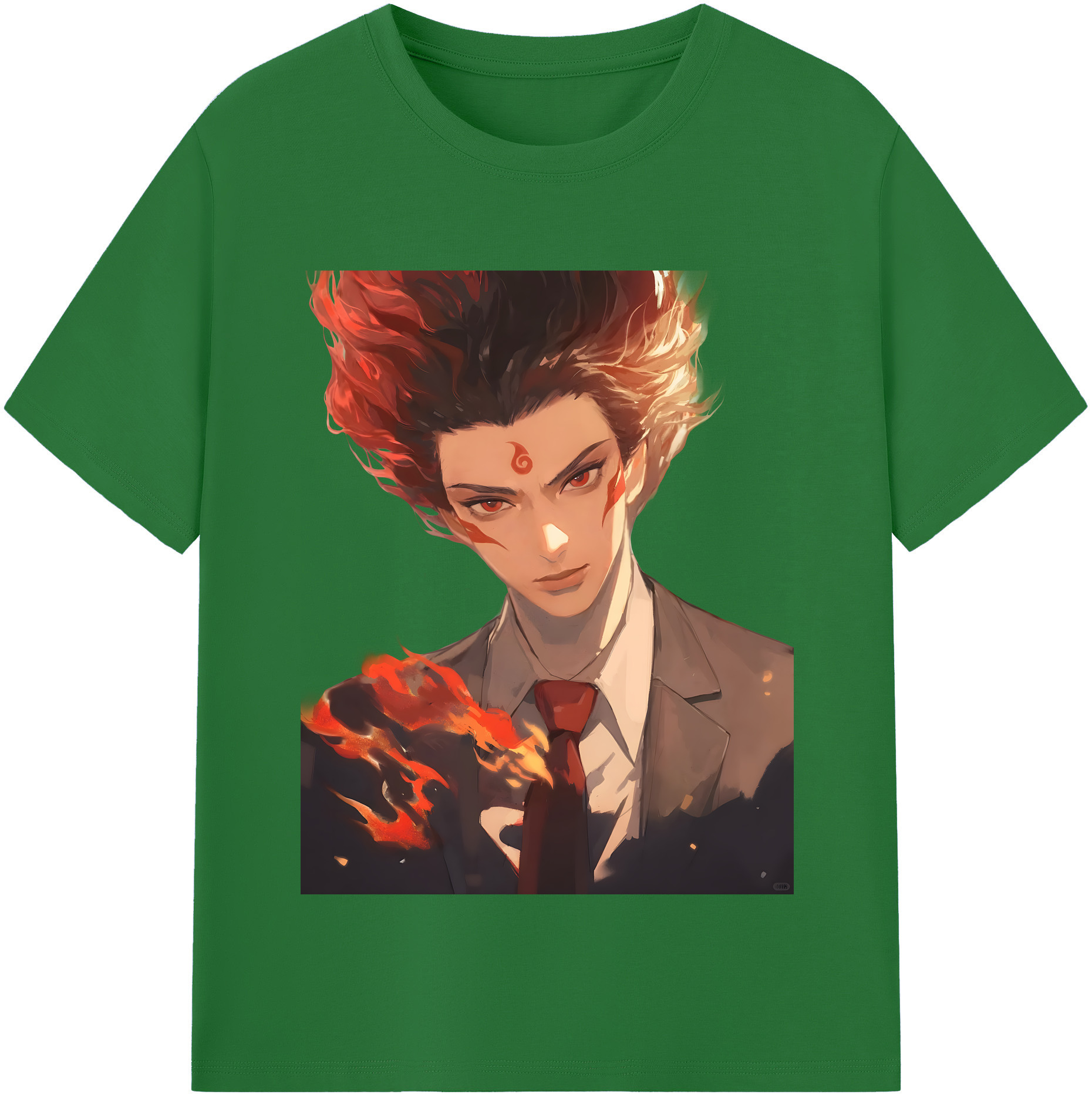 （画像用） Ne Zha 2 ナタ 魔童の大暴れ 綿100％半袖Tシャツ（フロントプリント）