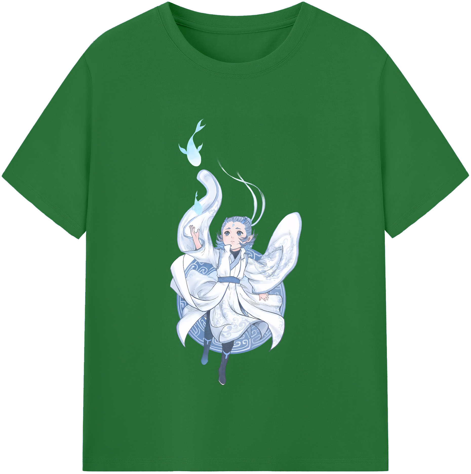 （画像用） Ne Zha 2 ナタ 魔童の大暴れ 綿100％半袖Tシャツ（フロントプリント）