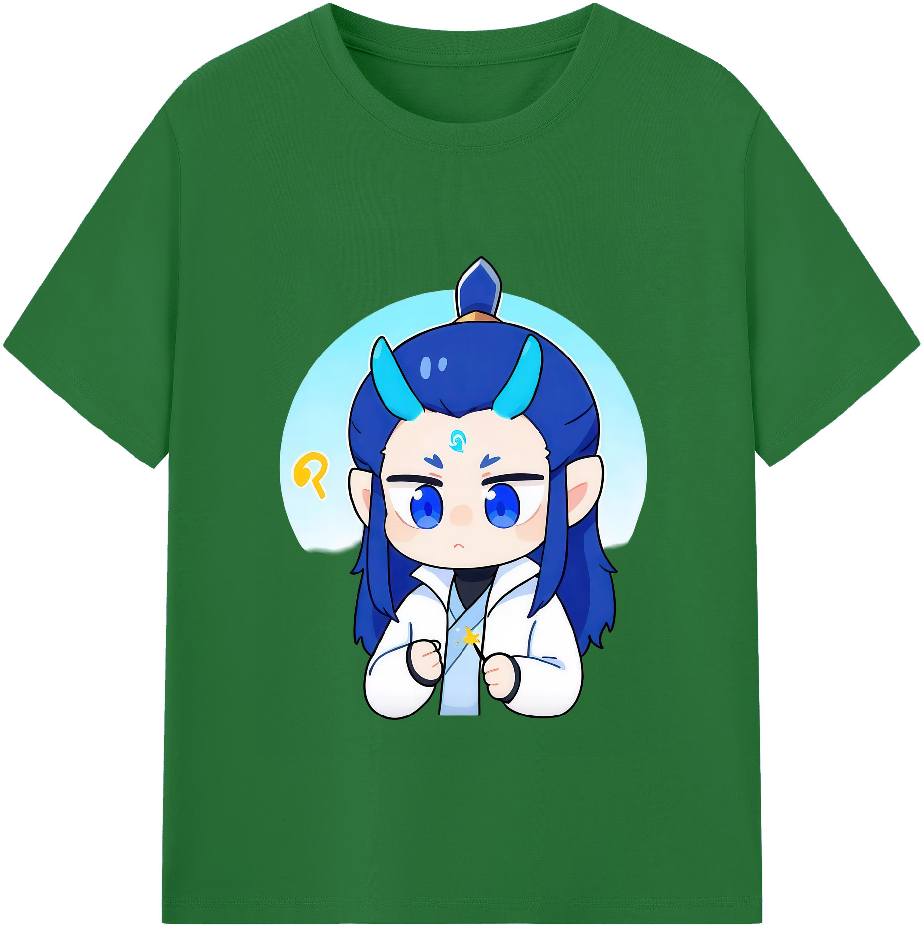 （画像用） Ne Zha 2 ナタ 魔童の大暴れ 綿100％半袖Tシャツ（フロントプリント）