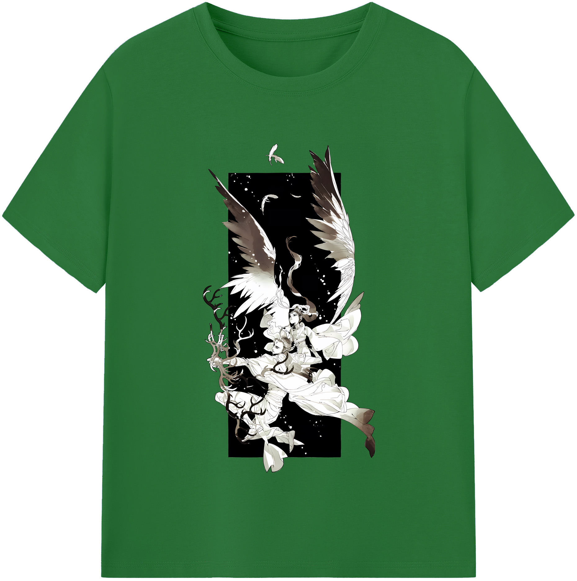 （画像用） Ne Zha 2 ナタ 魔童の大暴れ 綿100％半袖Tシャツ（フロントプリント）