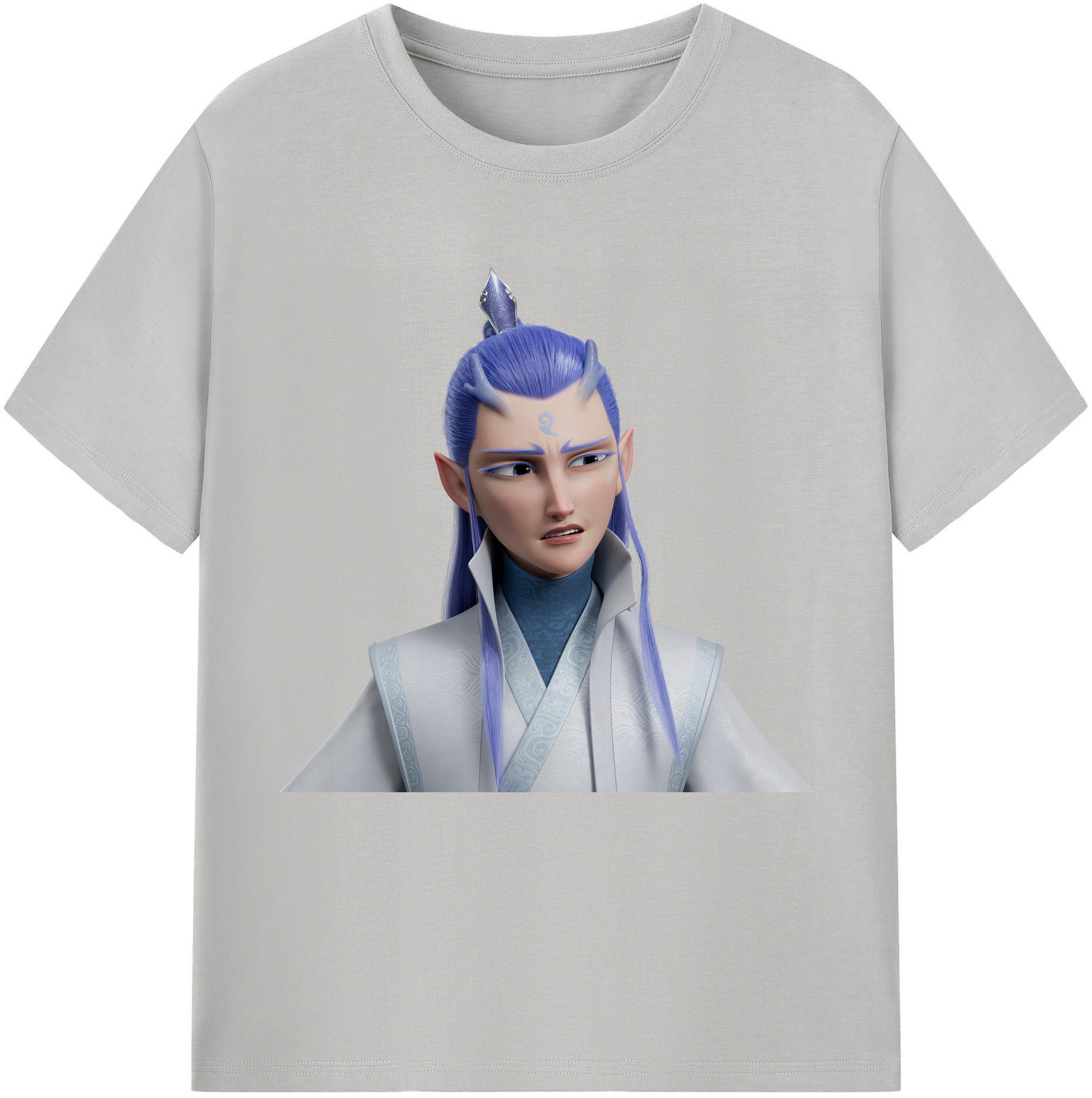 （画像用） Ne Zha 2 ナタ 魔童の大暴れ 綿100％半袖Tシャツ（フロントプリント）