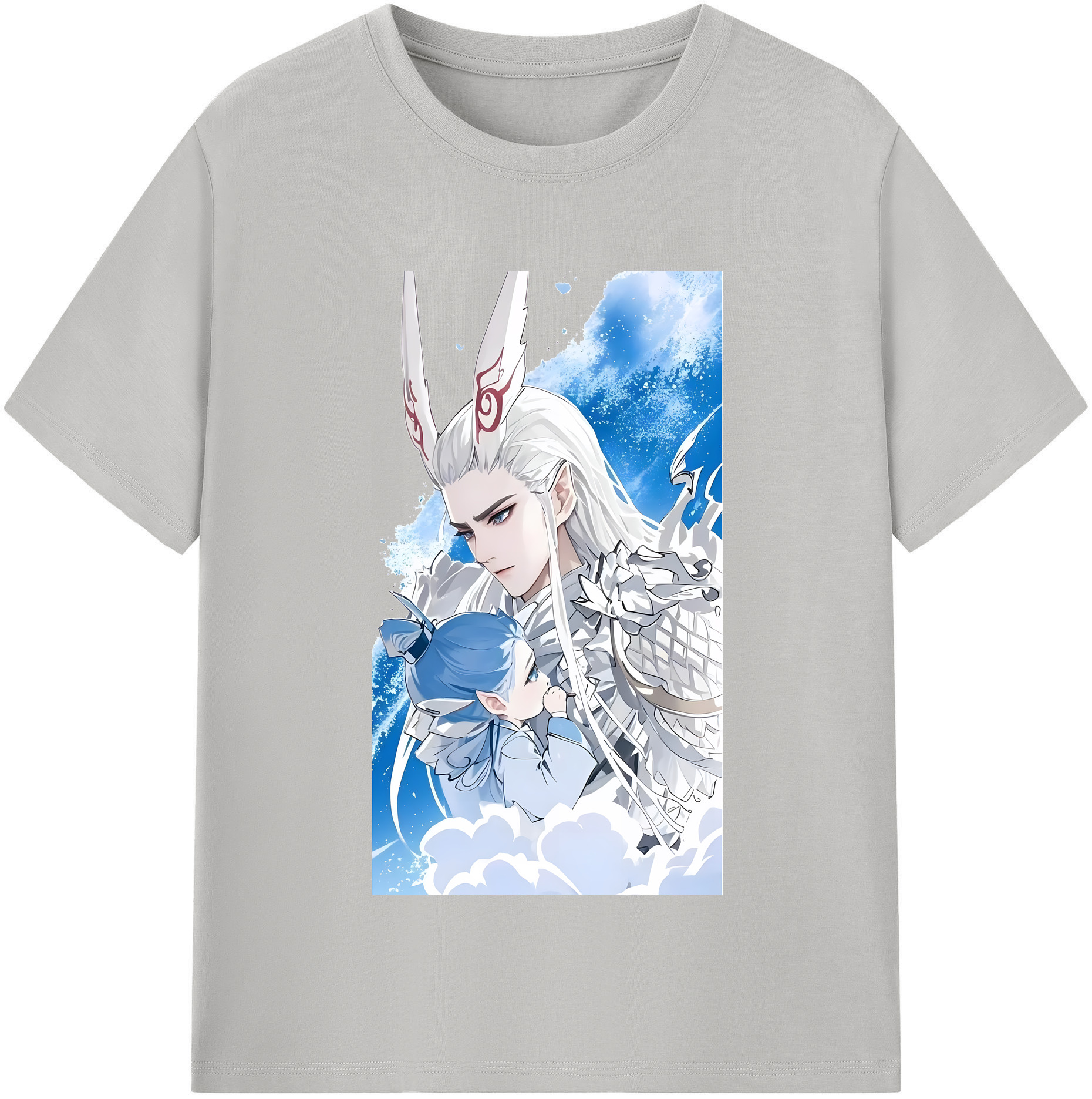 （画像用） Ne Zha 2 ナタ 魔童の大暴れ 綿100％半袖Tシャツ（フロントプリント）