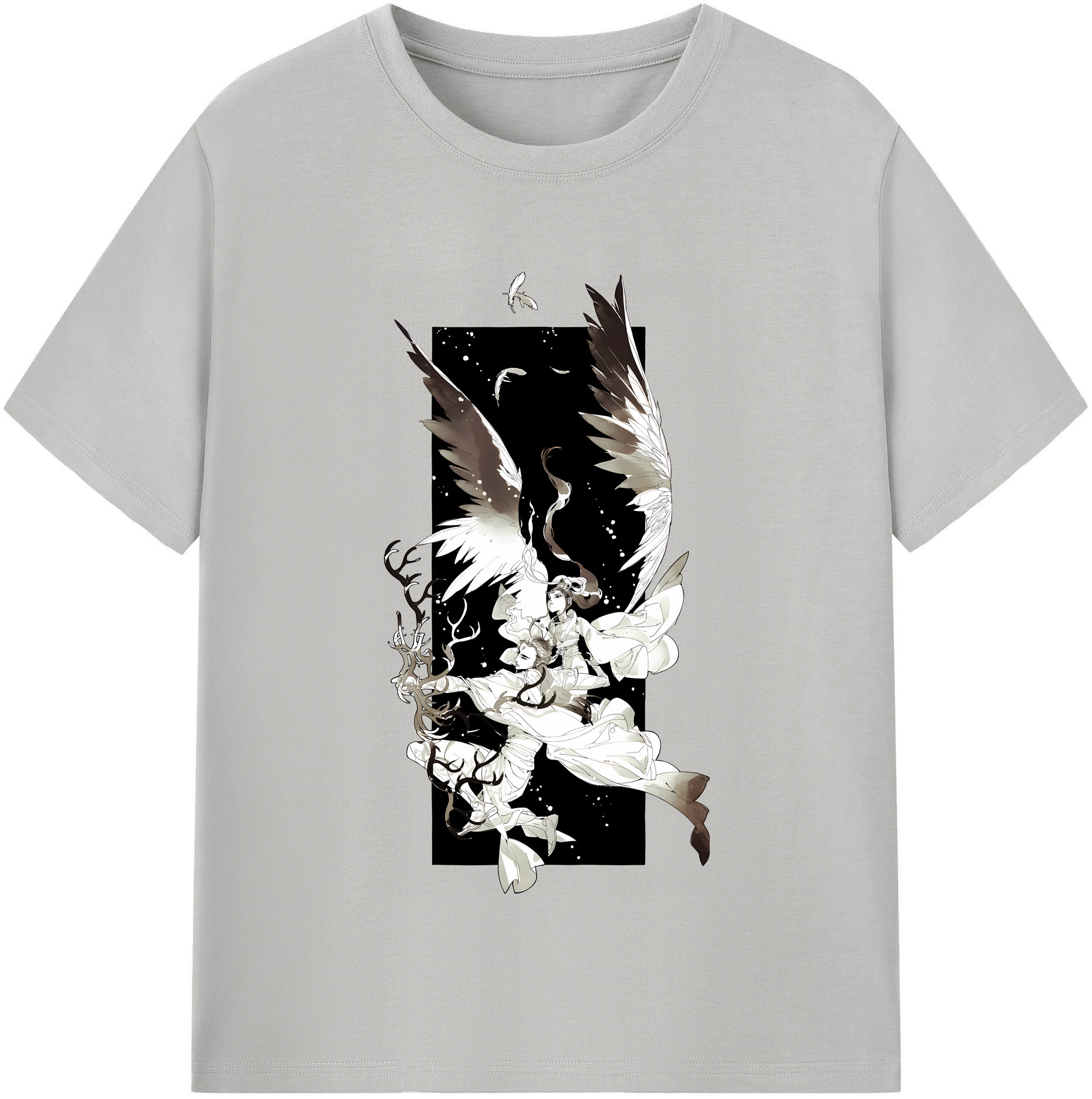 （画像用） Ne Zha 2 ナタ 魔童の大暴れ 綿100％半袖Tシャツ（フロントプリント）