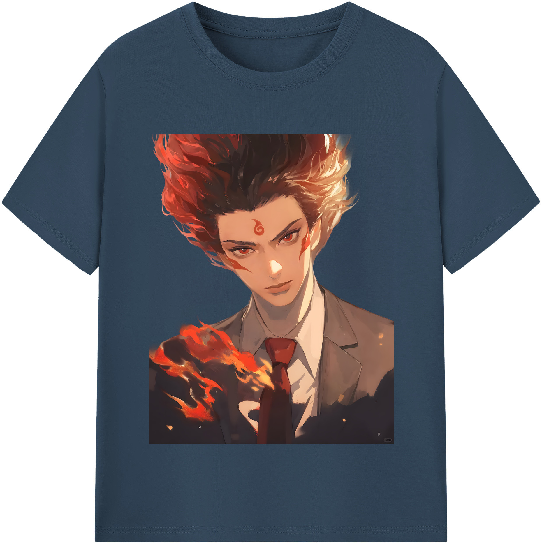 （画像用） Ne Zha 2 ナタ 魔童の大暴れ 綿100％半袖Tシャツ（フロントプリント）