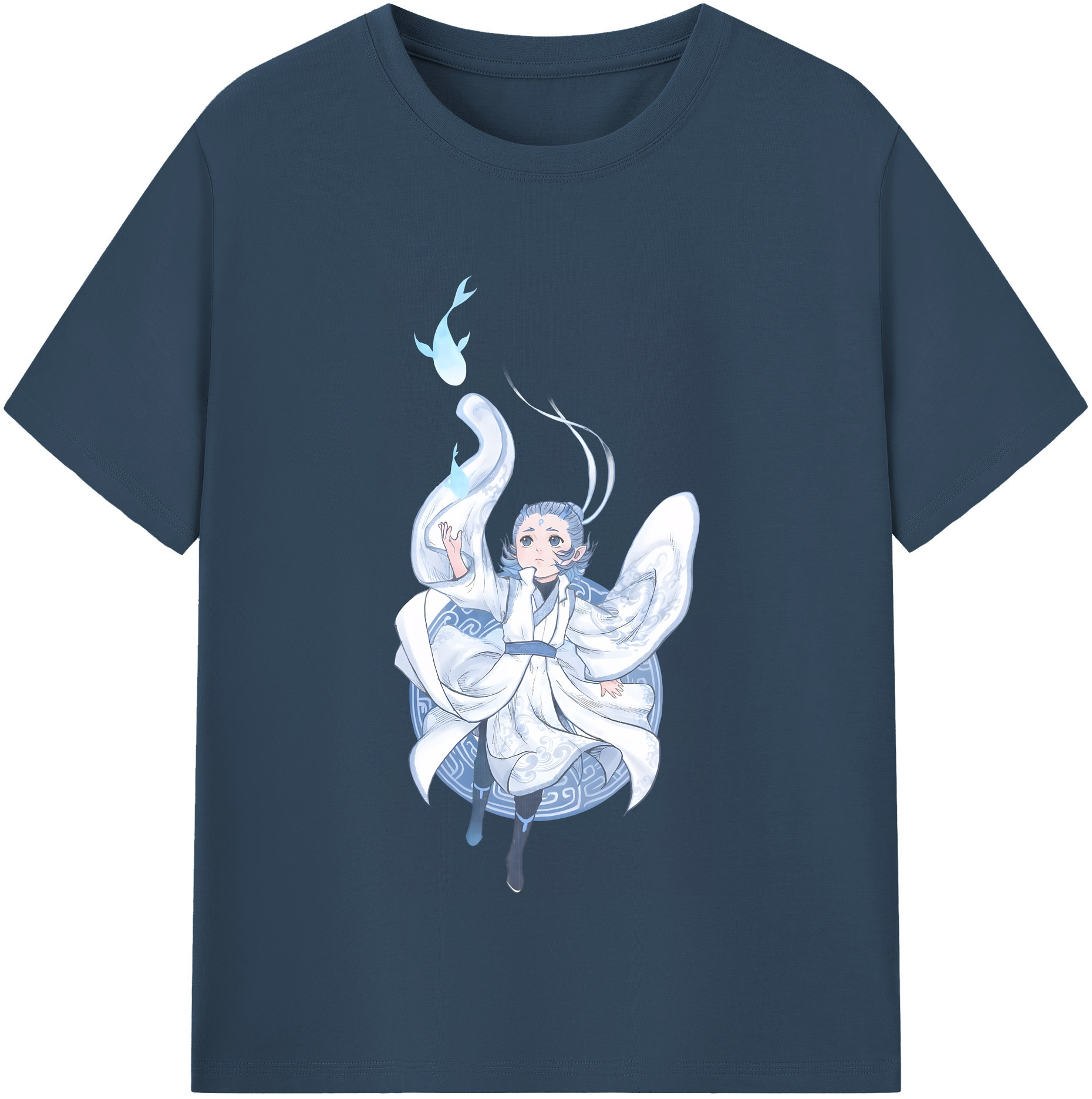 （画像用） Ne Zha 2 ナタ 魔童の大暴れ 綿100％半袖Tシャツ（フロントプリント）