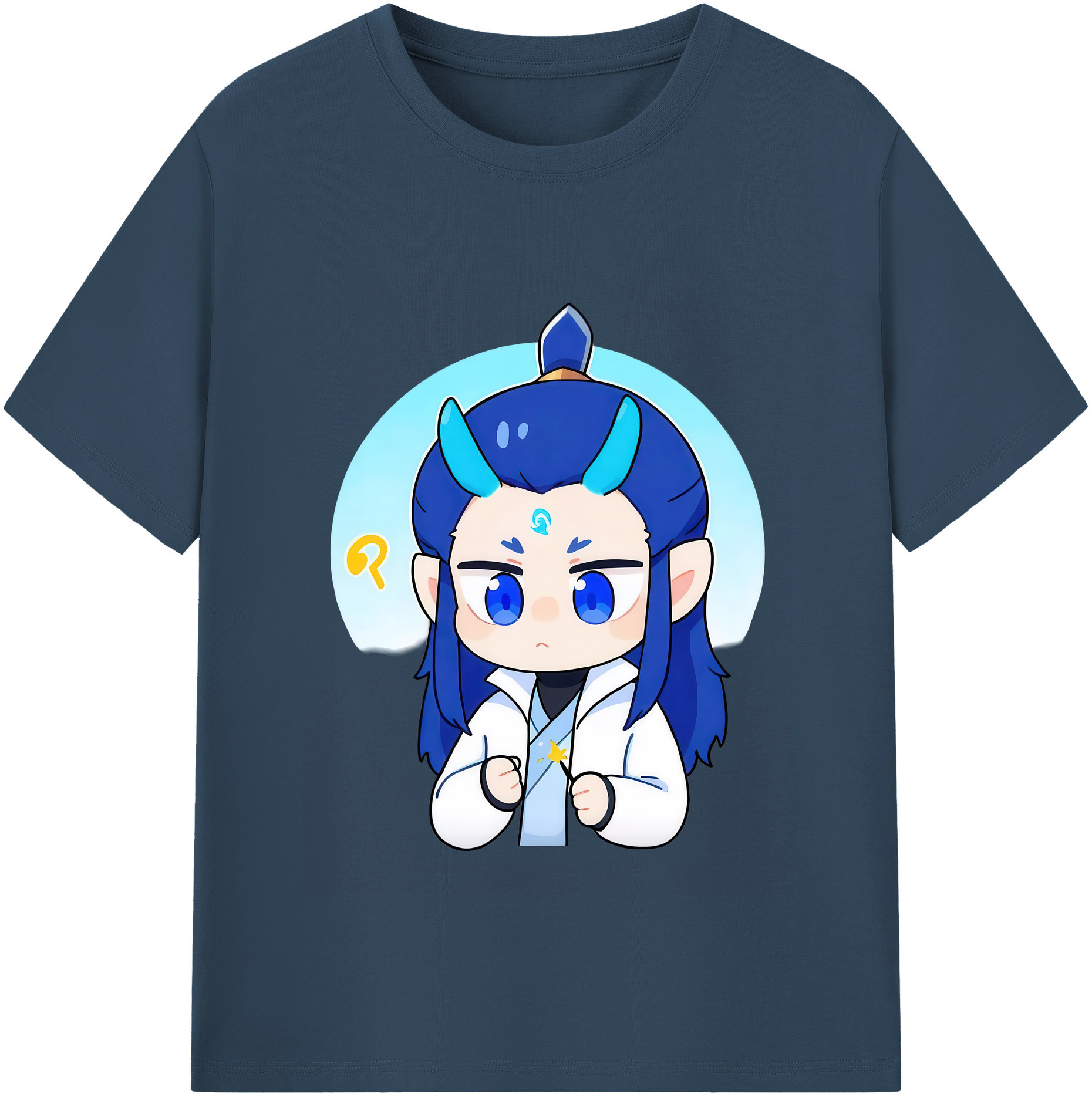 （画像用） Ne Zha 2 ナタ 魔童の大暴れ 綿100％半袖Tシャツ（フロントプリント）