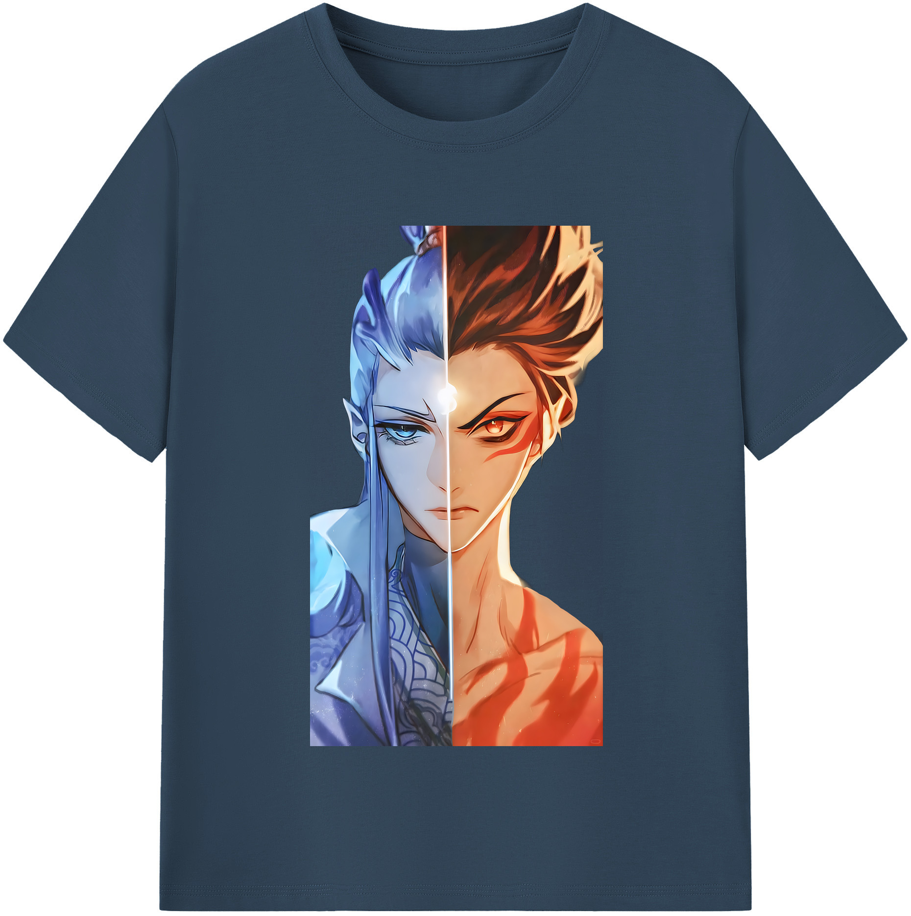 （画像用） Ne Zha 2 ナタ 魔童の大暴れ 綿100％半袖Tシャツ（フロントプリント）