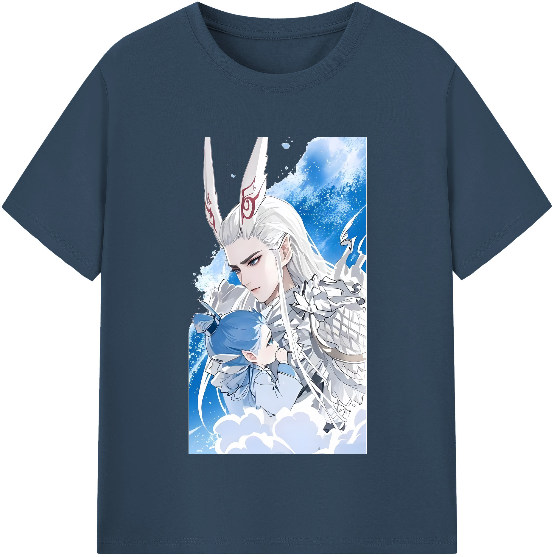 （画像用） Ne Zha 2 ナタ 魔童の大暴れ 綿100％半袖Tシャツ（フロントプリント）