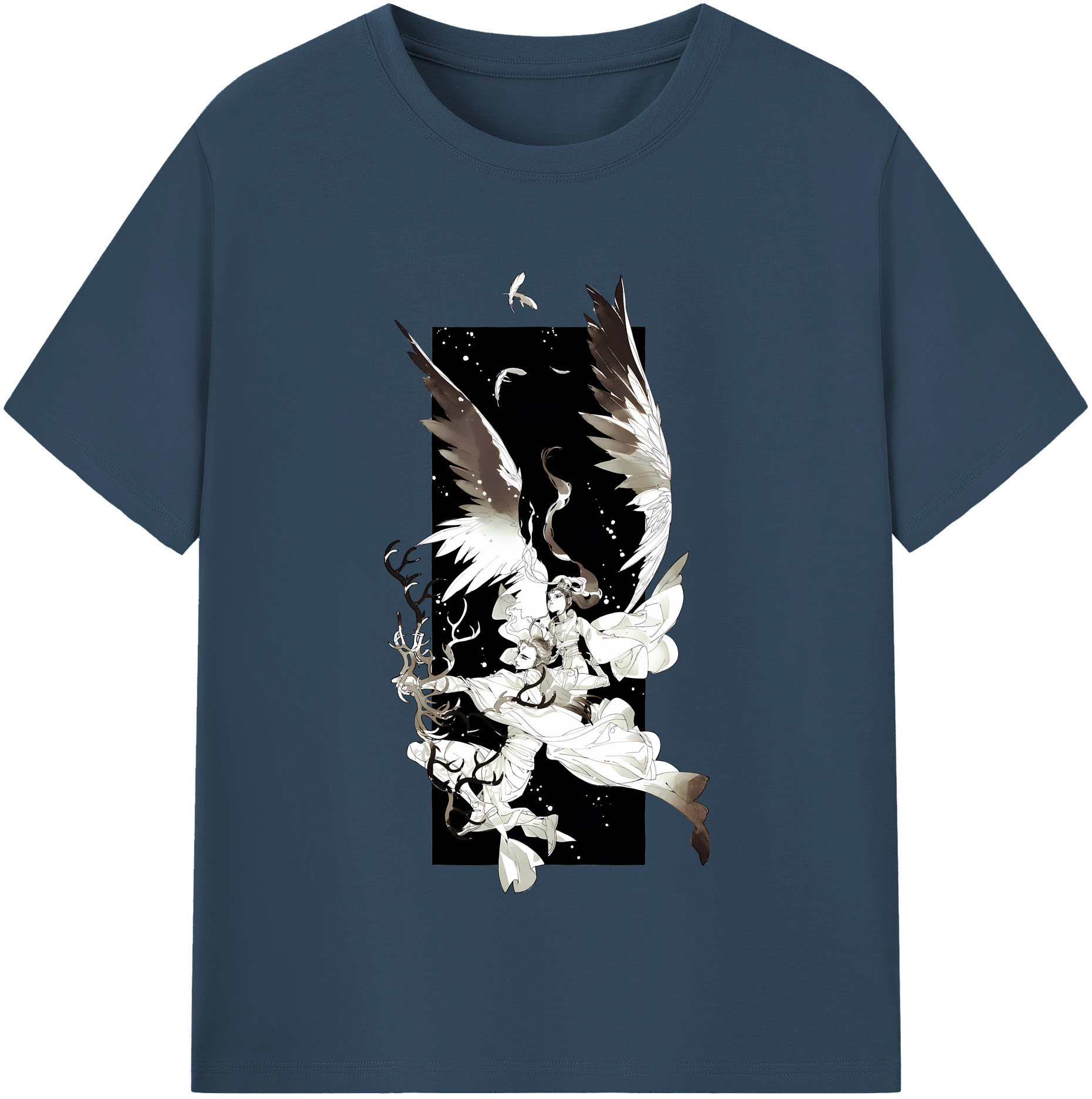 （画像用） Ne Zha 2 ナタ 魔童の大暴れ 綿100％半袖Tシャツ（フロントプリント）