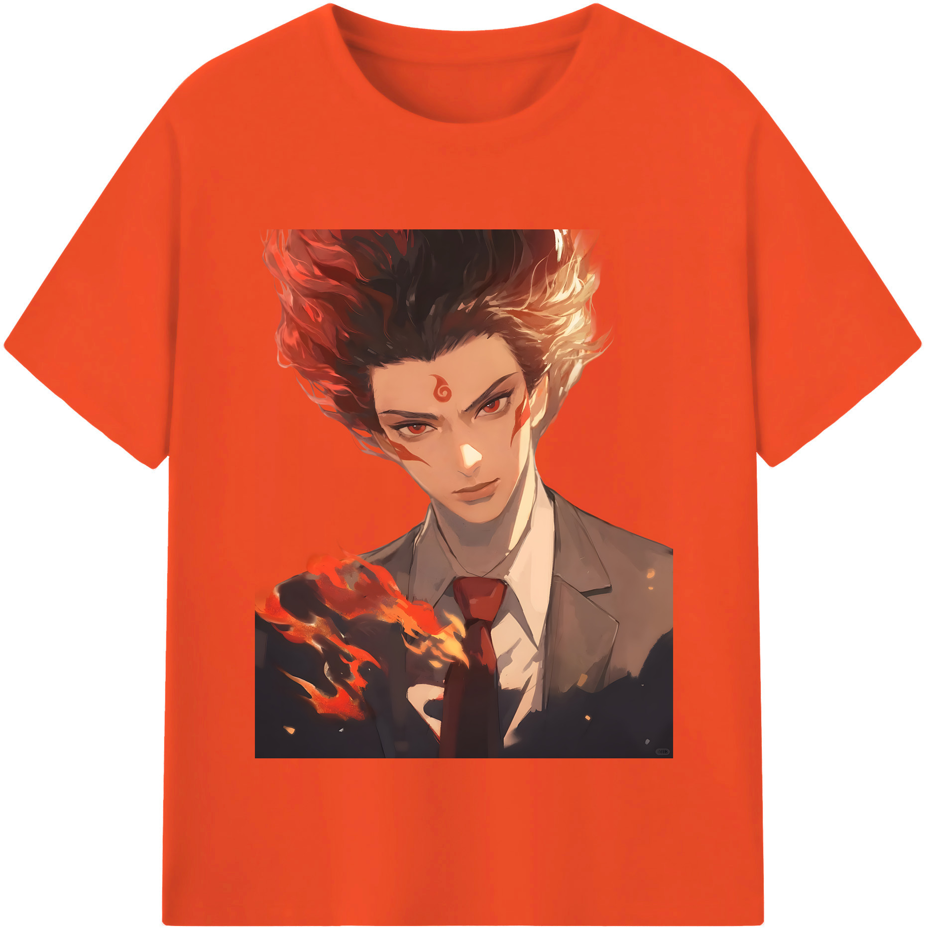 （画像用） Ne Zha 2 ナタ 魔童の大暴れ 綿100％半袖Tシャツ（フロントプリント）