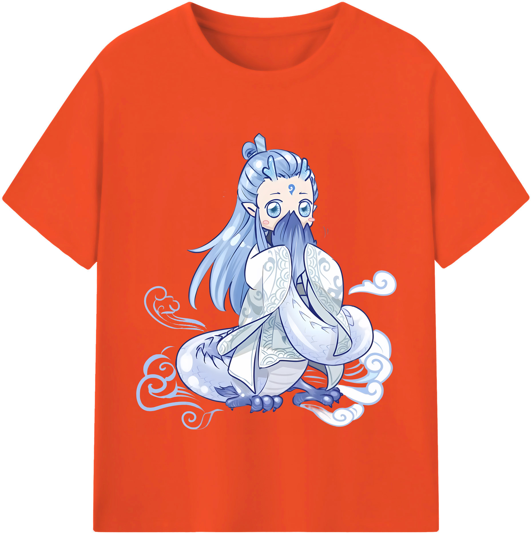 （画像用） Ne Zha 2 ナタ 魔童の大暴れ 綿100％半袖Tシャツ（フロントプリント）