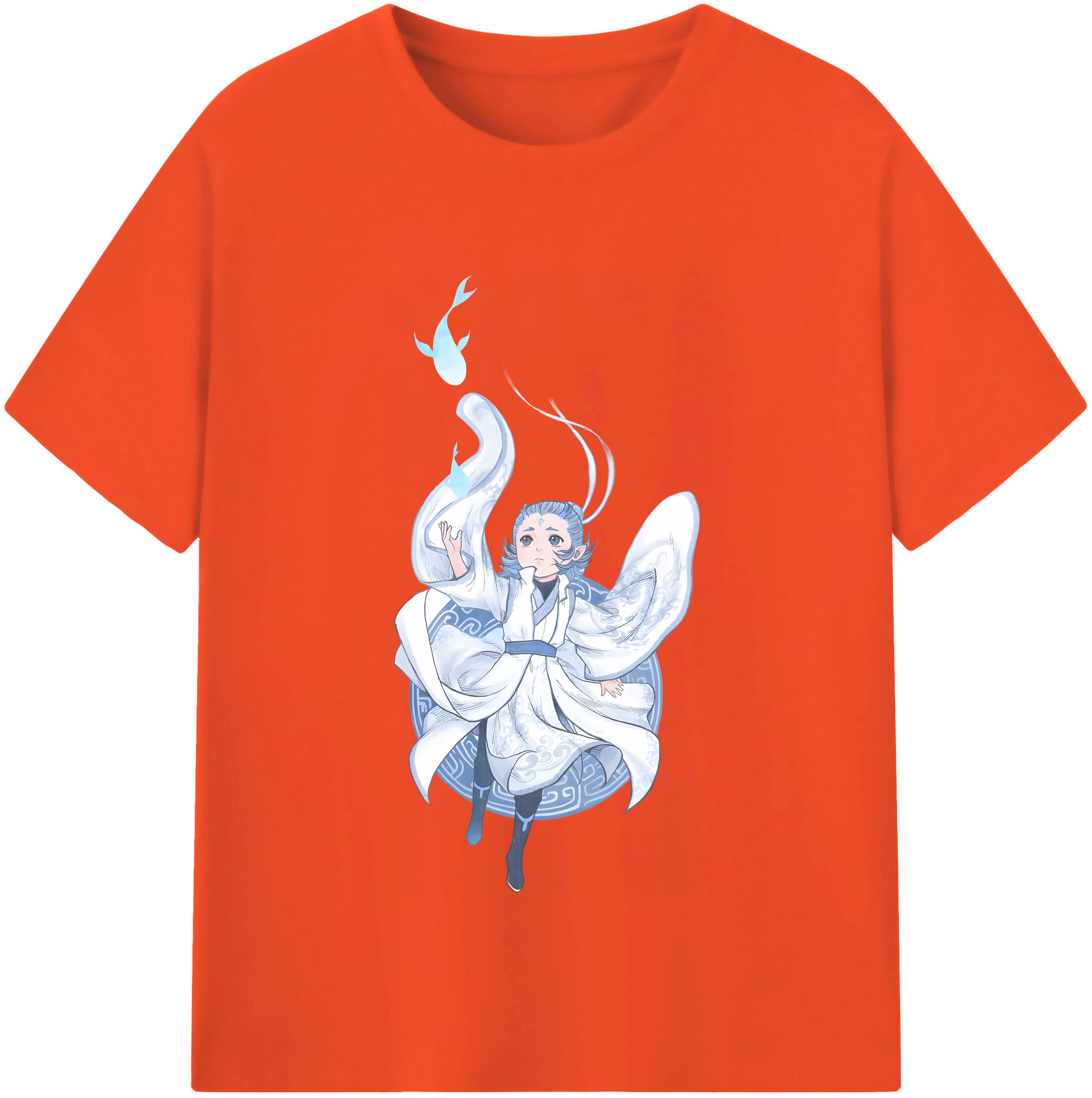 （画像用） Ne Zha 2 ナタ 魔童の大暴れ 綿100％半袖Tシャツ（フロントプリント）