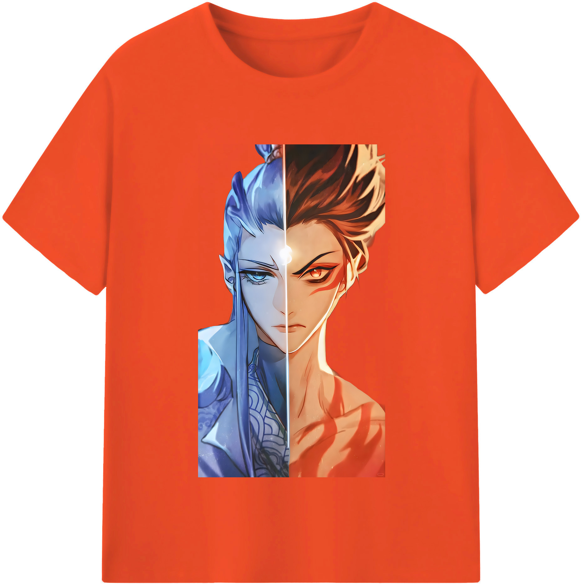 （画像用） Ne Zha 2 ナタ 魔童の大暴れ 綿100％半袖Tシャツ（フロントプリント）