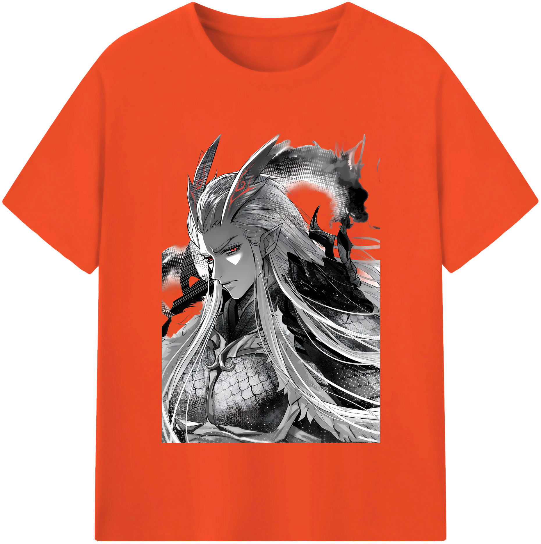 （画像用） Ne Zha 2 ナタ 魔童の大暴れ 綿100％半袖Tシャツ（フロントプリント）