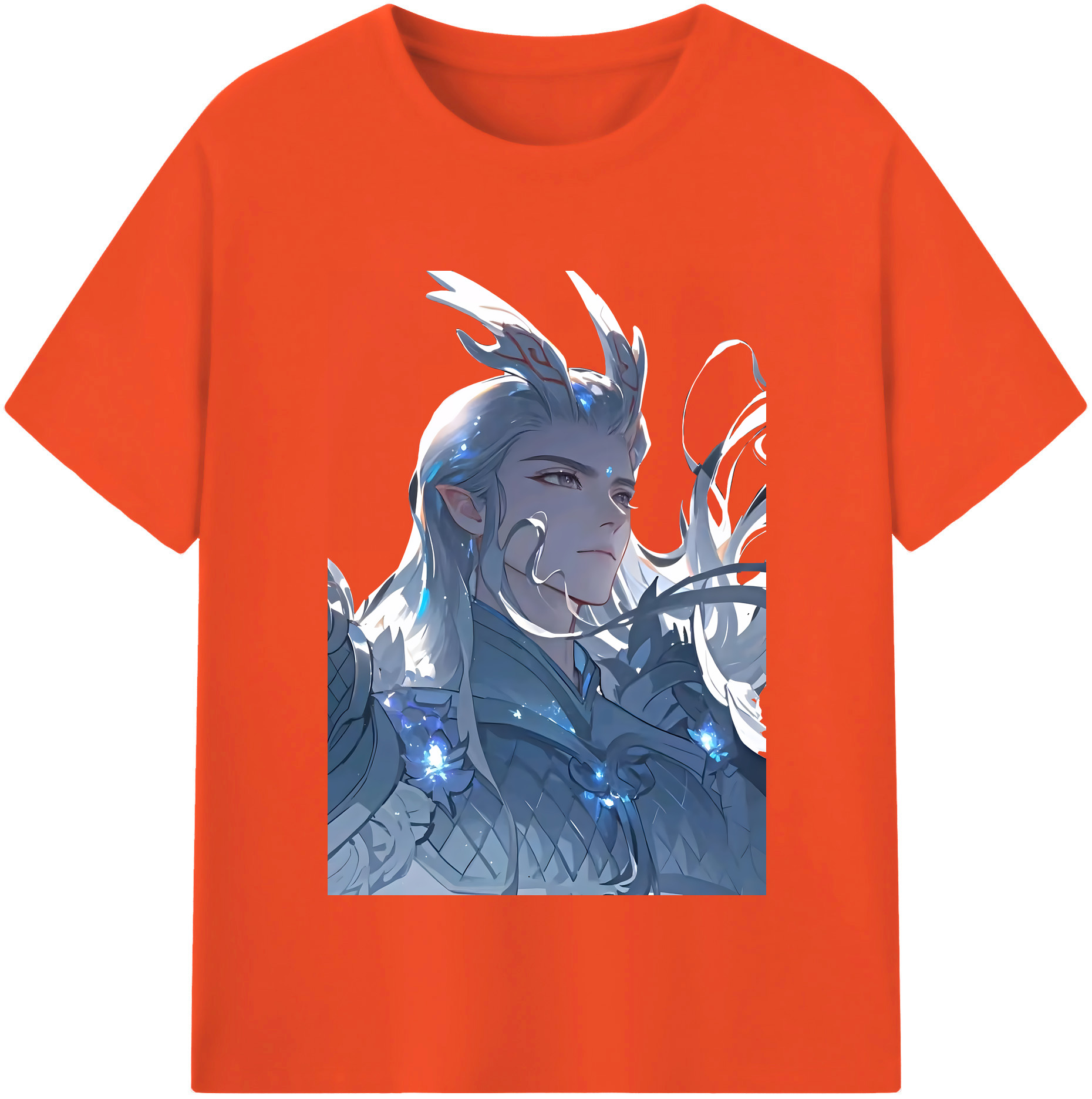 （画像用） Ne Zha 2 ナタ 魔童の大暴れ 綿100％半袖Tシャツ（フロントプリント）