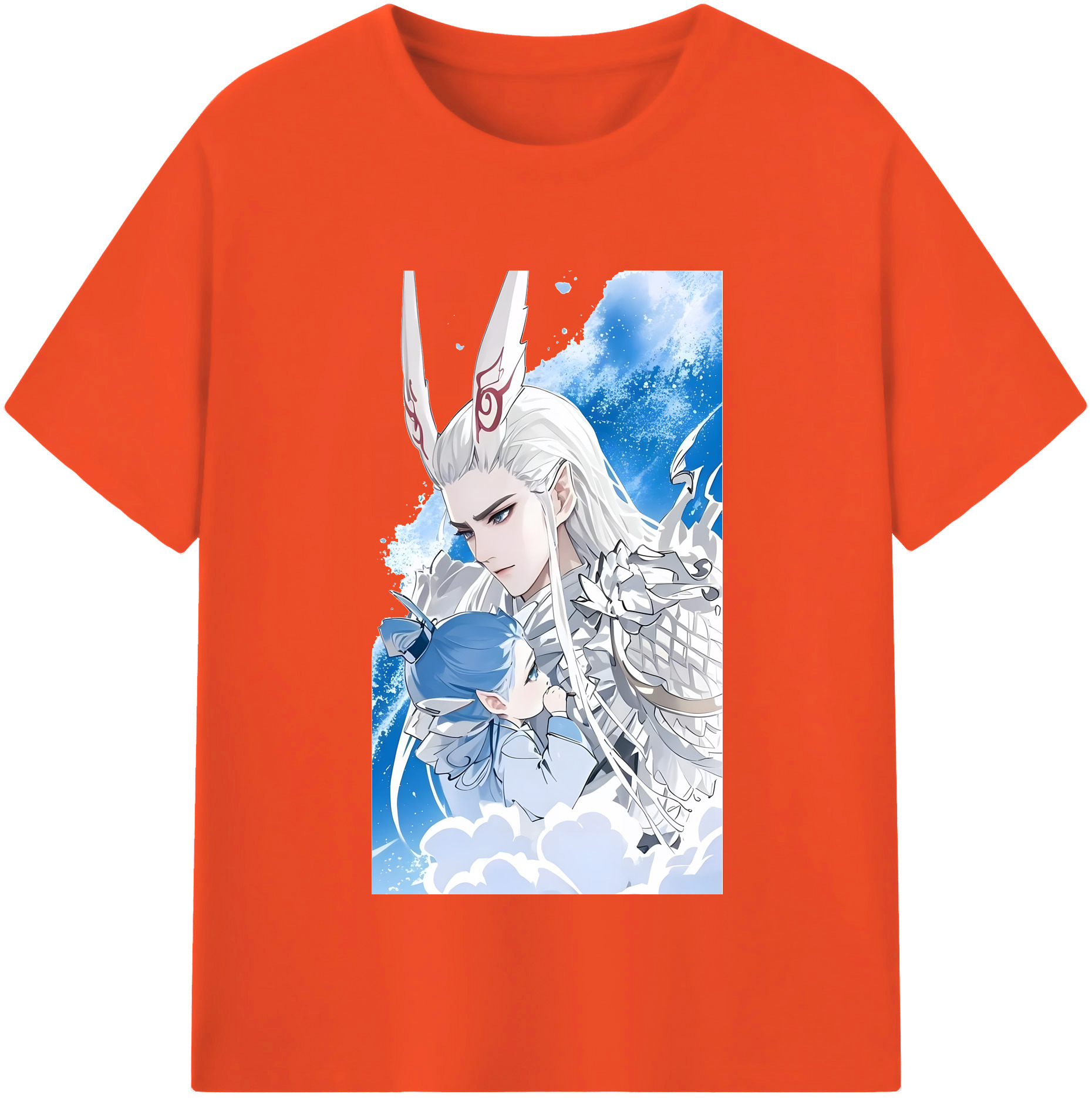 （画像用） Ne Zha 2 ナタ 魔童の大暴れ 綿100％半袖Tシャツ（フロントプリント）