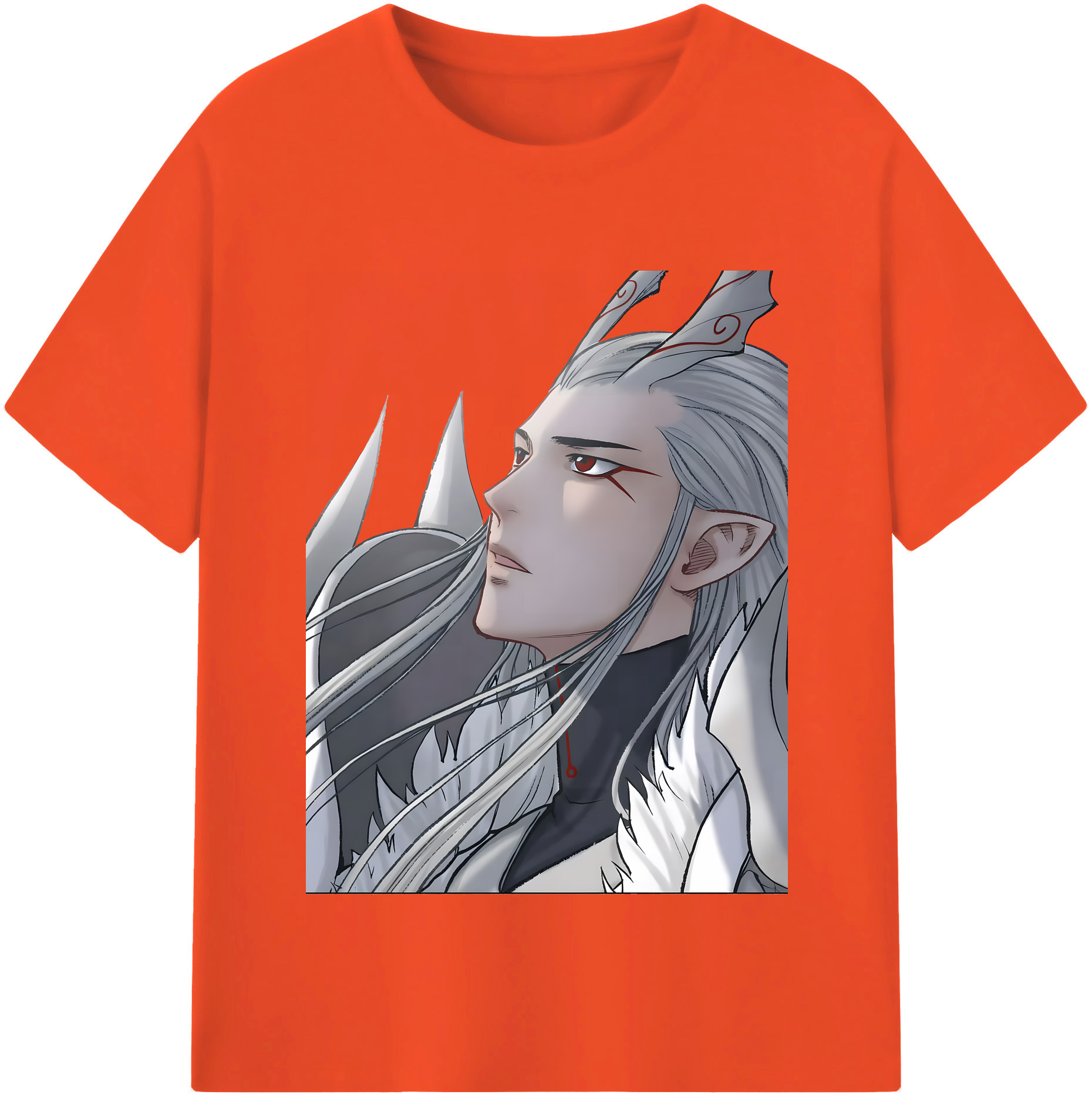 （画像用） Ne Zha 2 ナタ 魔童の大暴れ 綿100％半袖Tシャツ（フロントプリント）