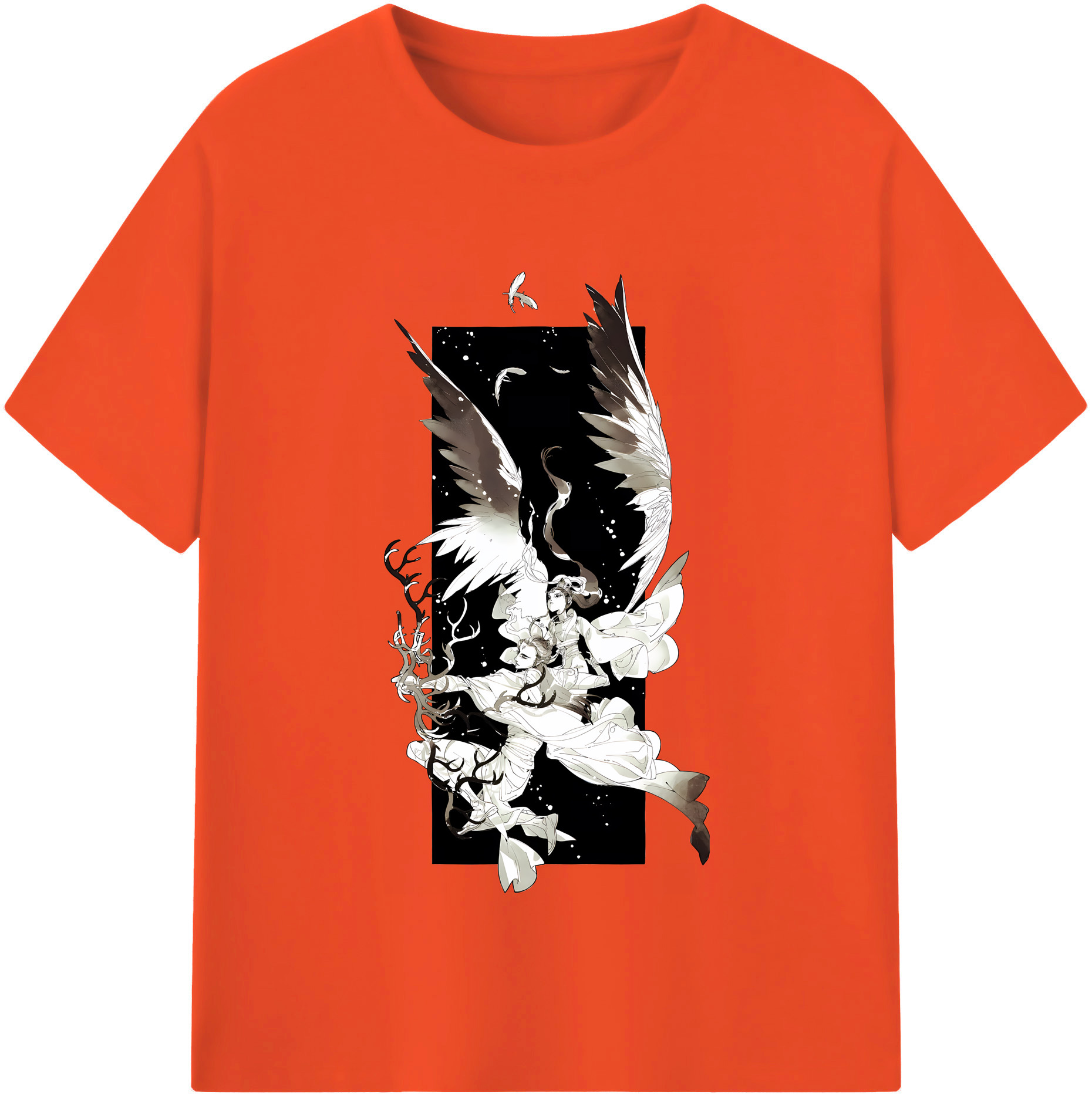 （画像用） Ne Zha 2 ナタ 魔童の大暴れ 綿100％半袖Tシャツ（フロントプリント）
