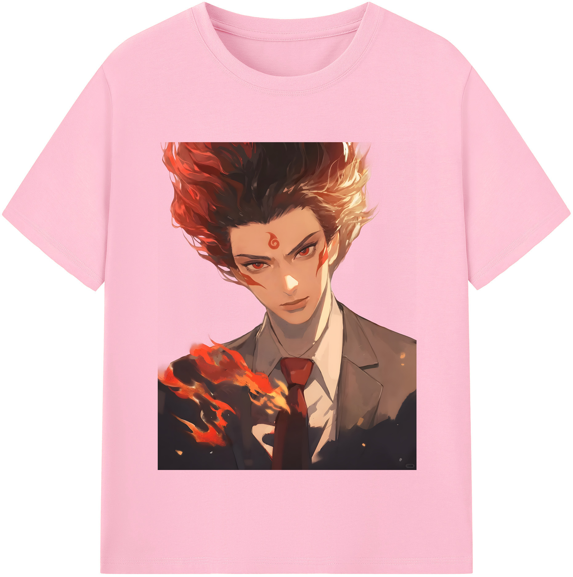 （画像用） Ne Zha 2 ナタ 魔童の大暴れ 綿100％半袖Tシャツ（フロントプリント）