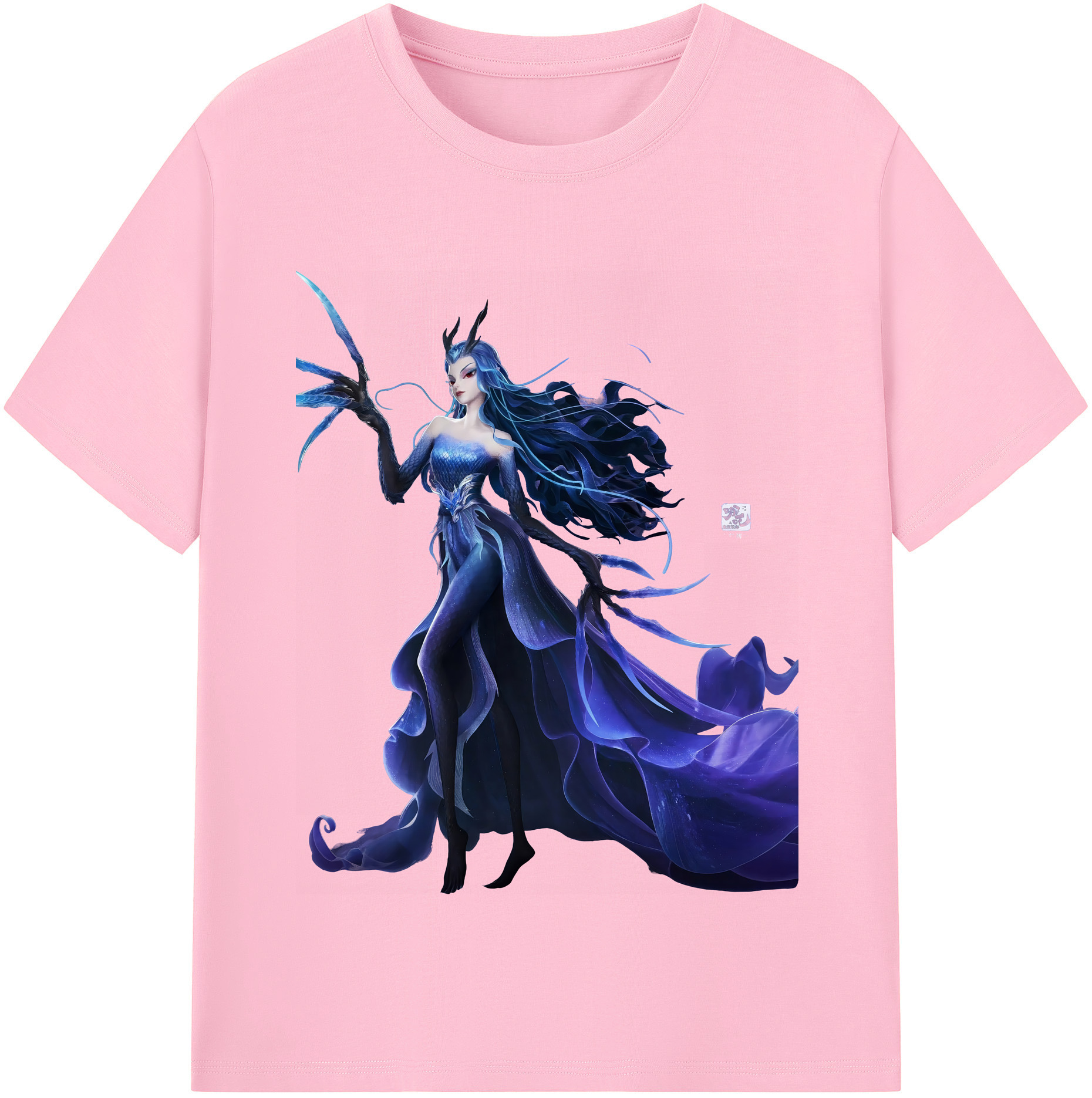 （画像用） Ne Zha 2 ナタ 魔童の大暴れ 綿100％半袖Tシャツ（フロントプリント）